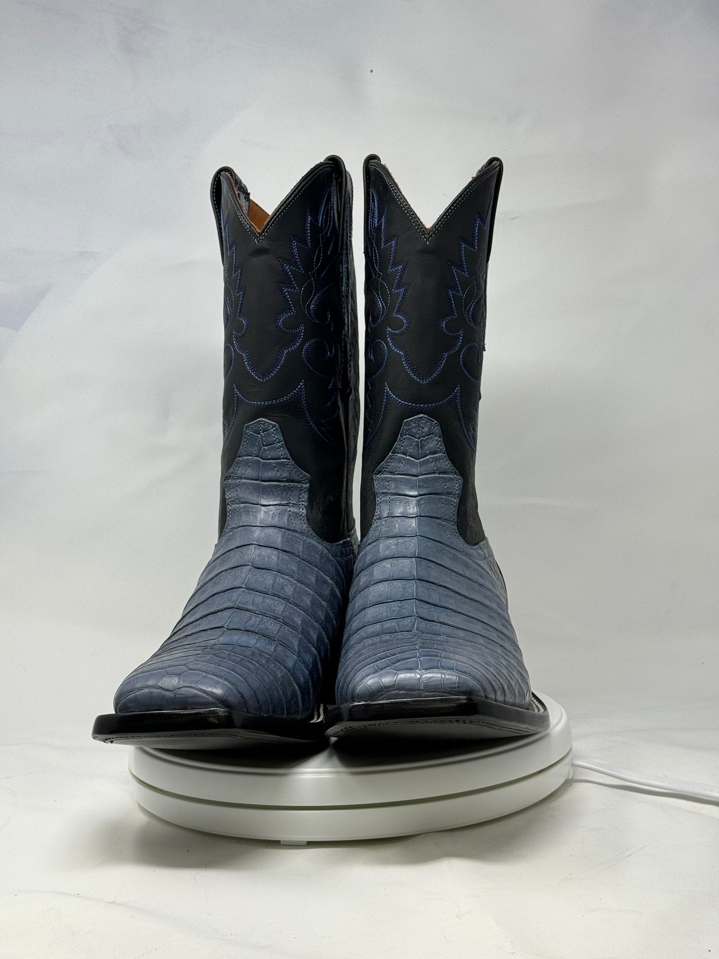 DJ2063 | Don Juan Boots Men's Caiman Belly Blue Jean H Toe P