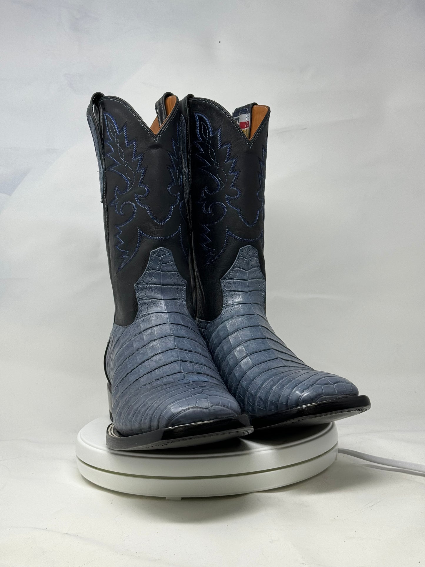 DJ2063 | Don Juan Boots Men's Caiman Belly Blue Jean H Toe P