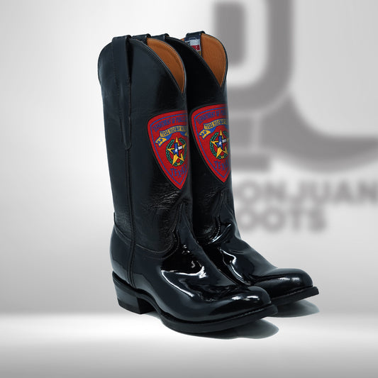 DJ1011W | Don Juan Boots Women's Patent Leather Trooper Boots