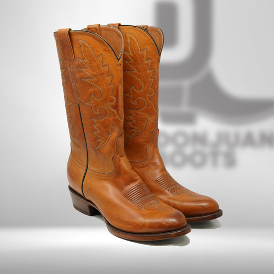 DJ1021 | Don Juan Boots Men's Honey Ranch Hand Burnished R Toe