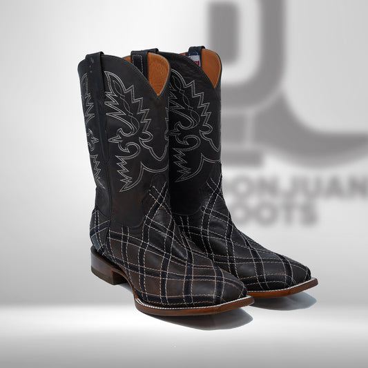 DJ1042 | Don Juan Boots Men's Mad Dog Chocolate Rhombus