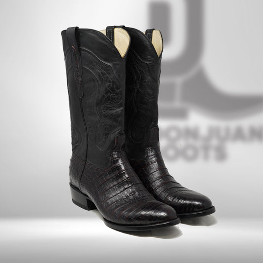 DJ2001 | Don Juan Boots Men's Caiman Belly Black R Toe