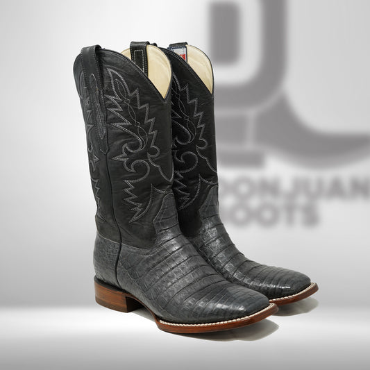 DJ2031 | Don Juan Boots Men's Caiman Belly Smoke Grey H Toe