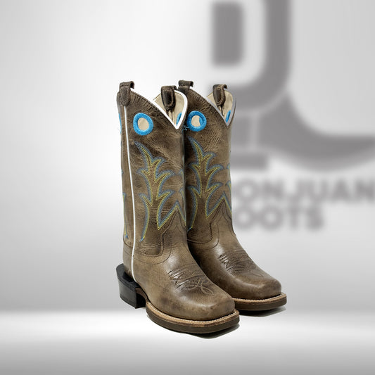 8205y | Girl's Boots Youth BabyBlue/Brown