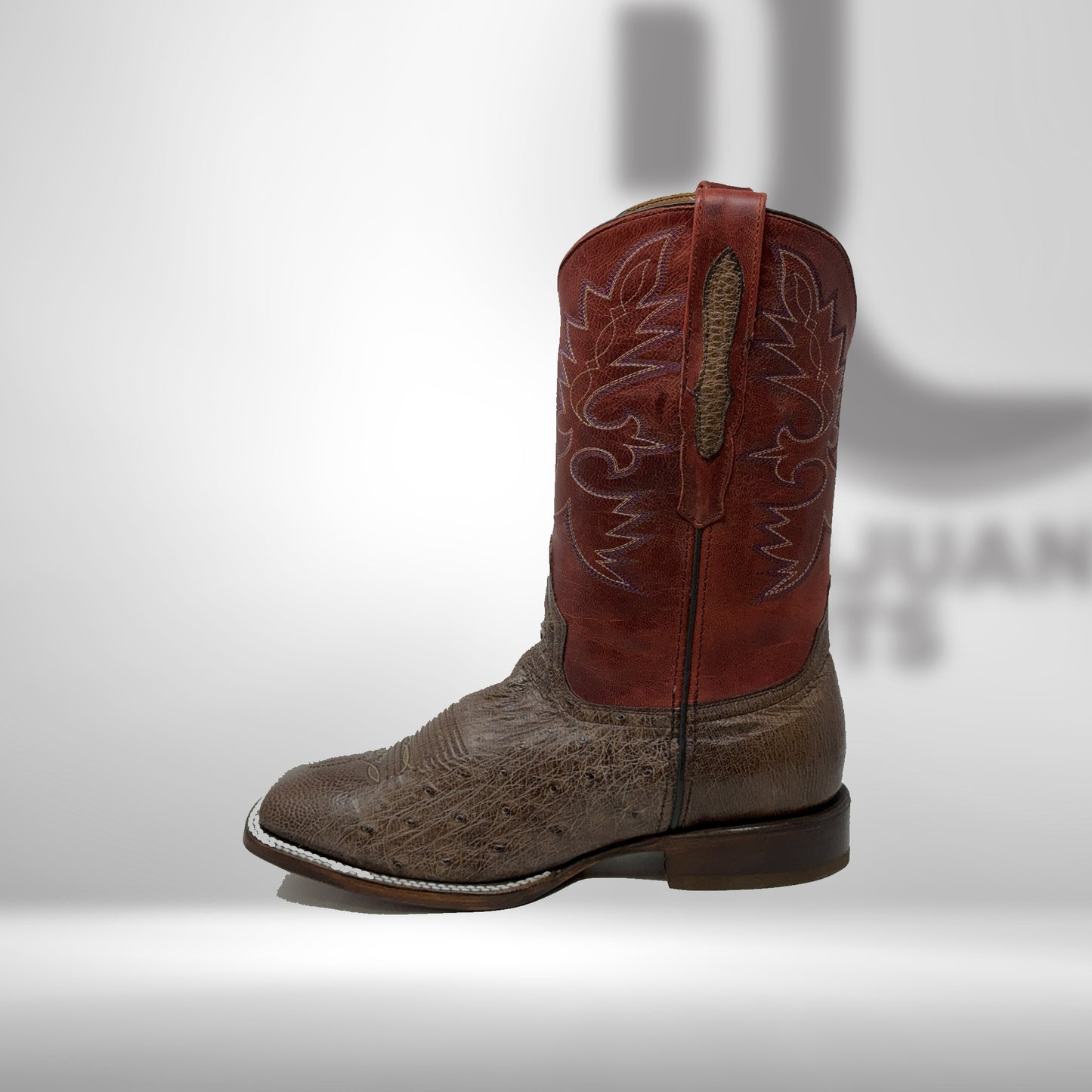 Dj3015 | Don Juan Boots Men's Ostrich Belly Kango Tobac Htoe
