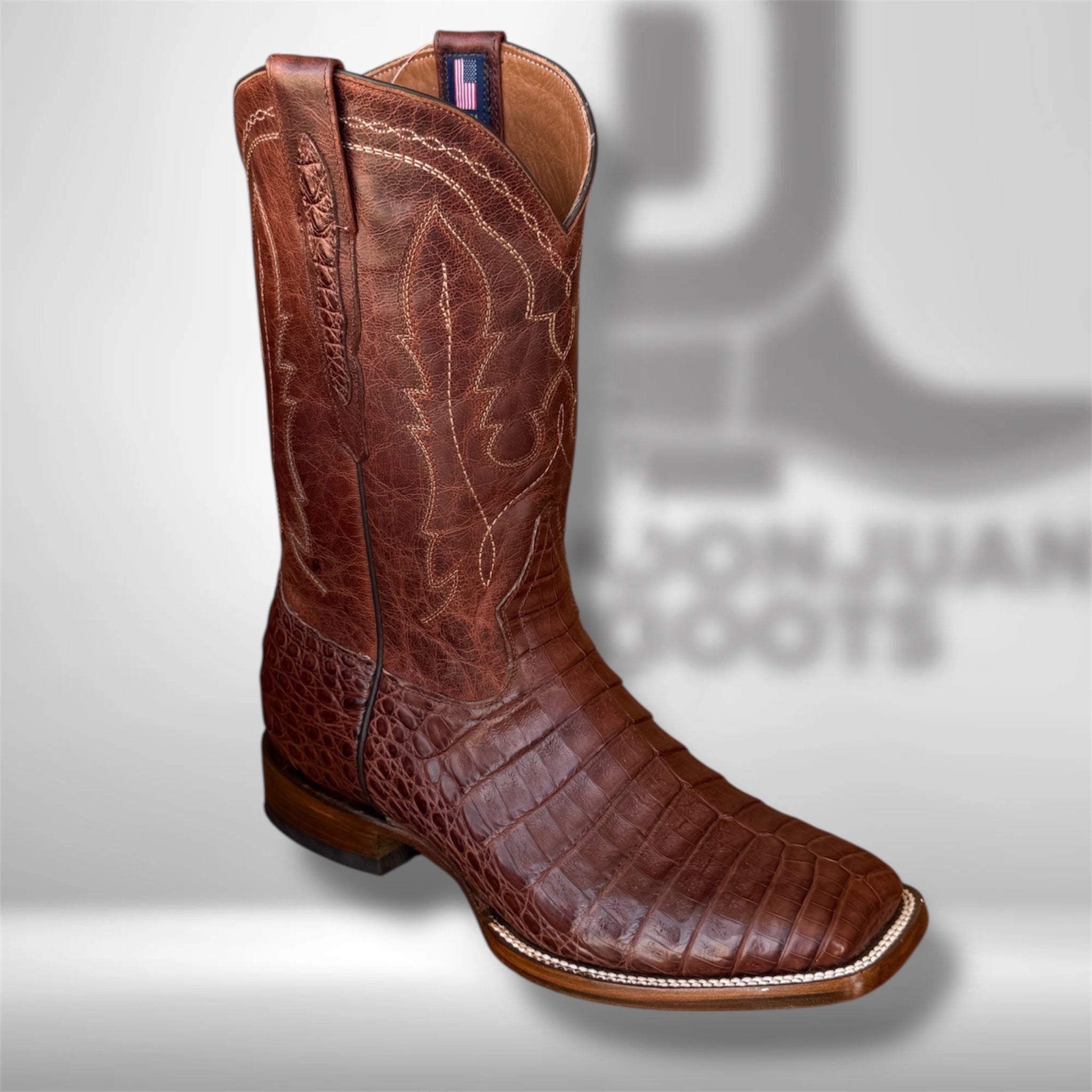 DJ2053 | Don Juan Boots Men's Caiman Belly Cigar H Toe P