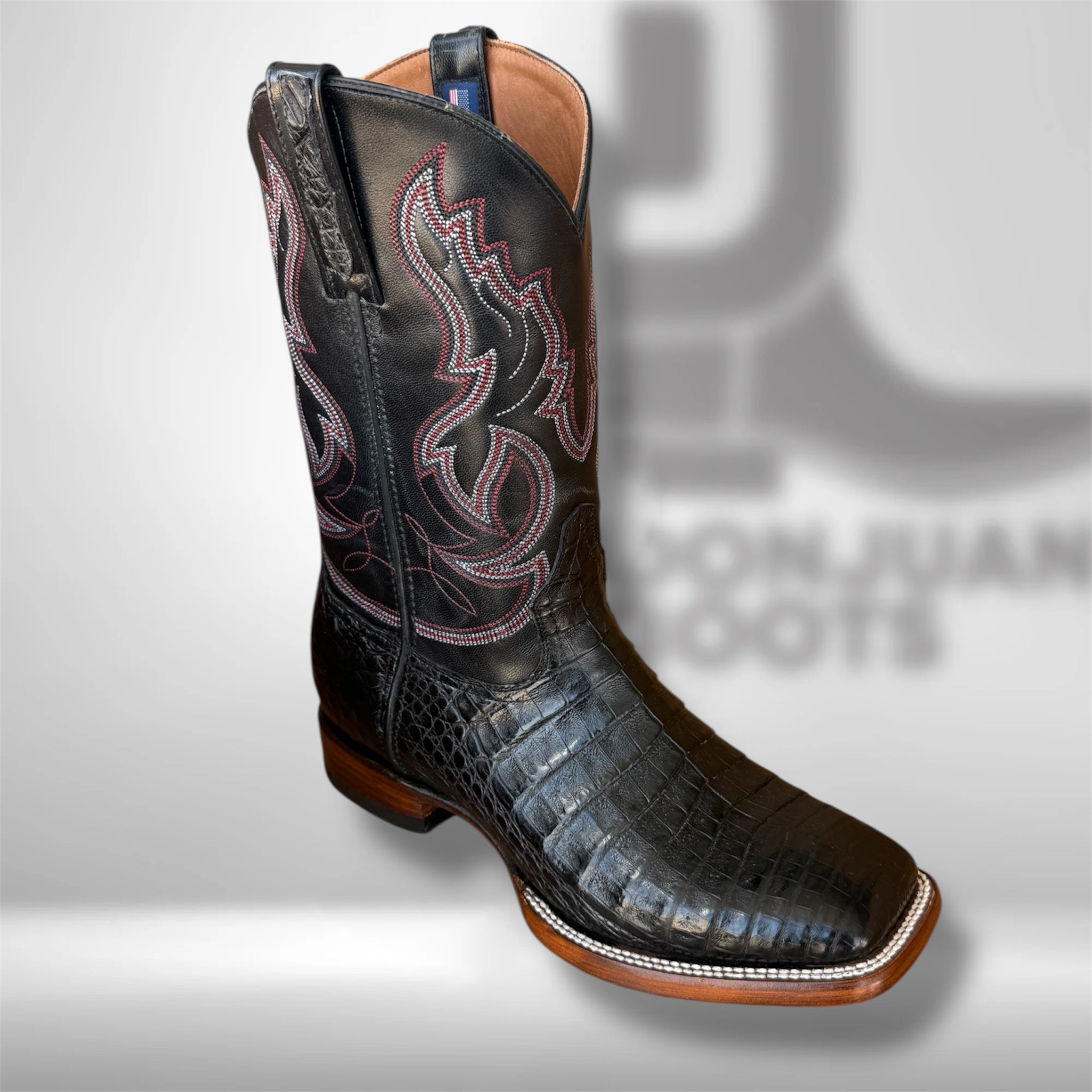 DJ2019 | Don Juan Boots Men's Caiman Belly Black H Toe P