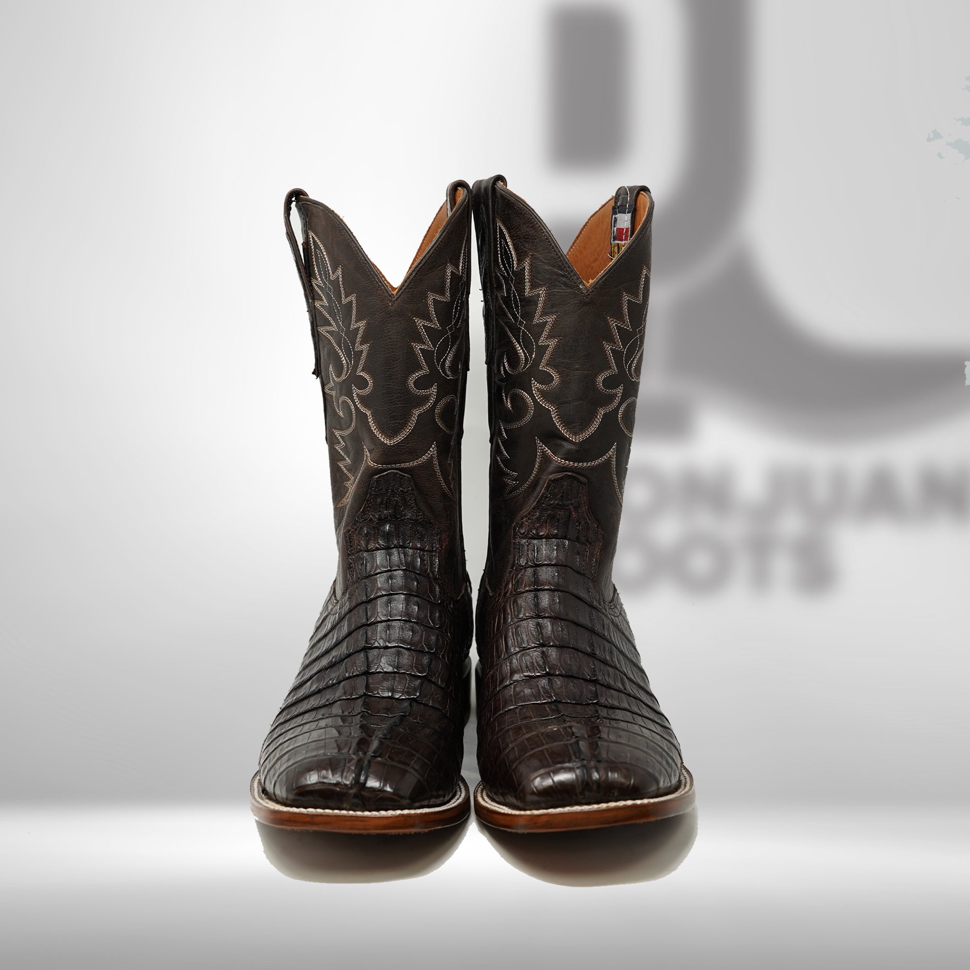 DJ2046 | Don Juan Boots Men's Caiman Tail Choco H Toe P