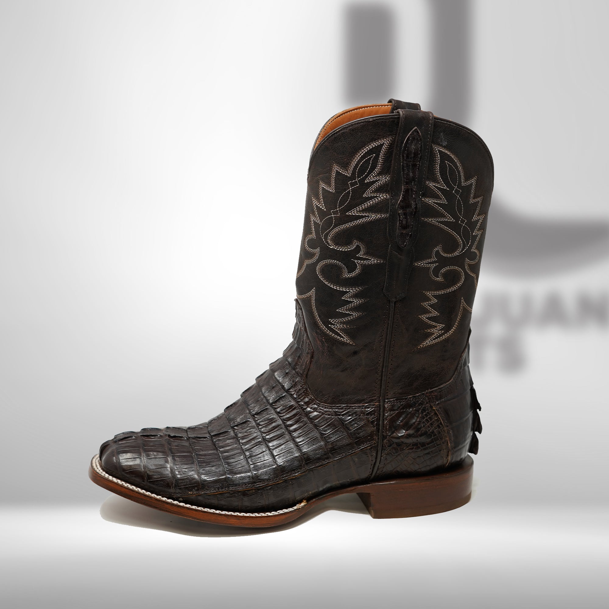 DJ2046 | Don Juan Boots Men's Caiman Tail Choco H Toe P