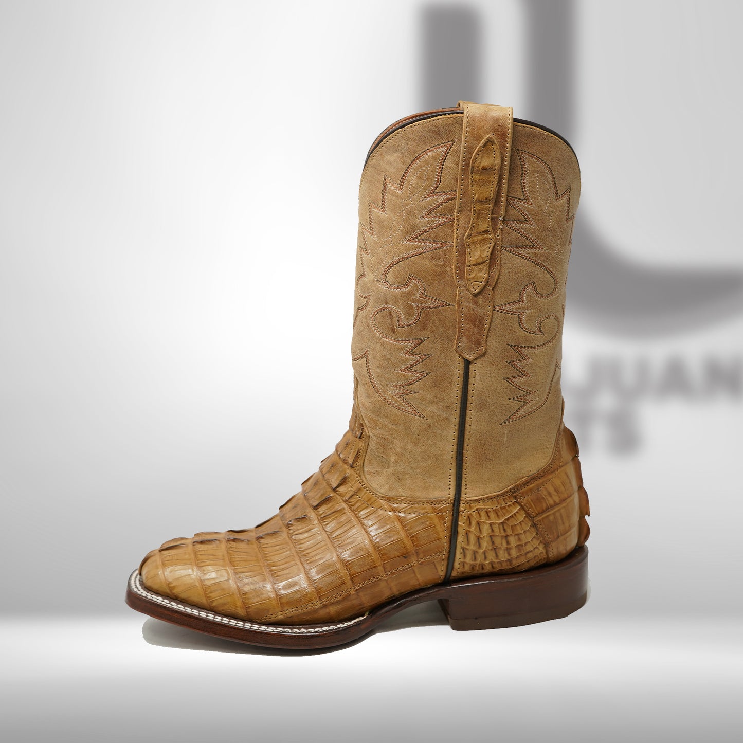 DJ2066 | Don Juan Boots Men's Caiman Tail Saddle Tan H Toe P