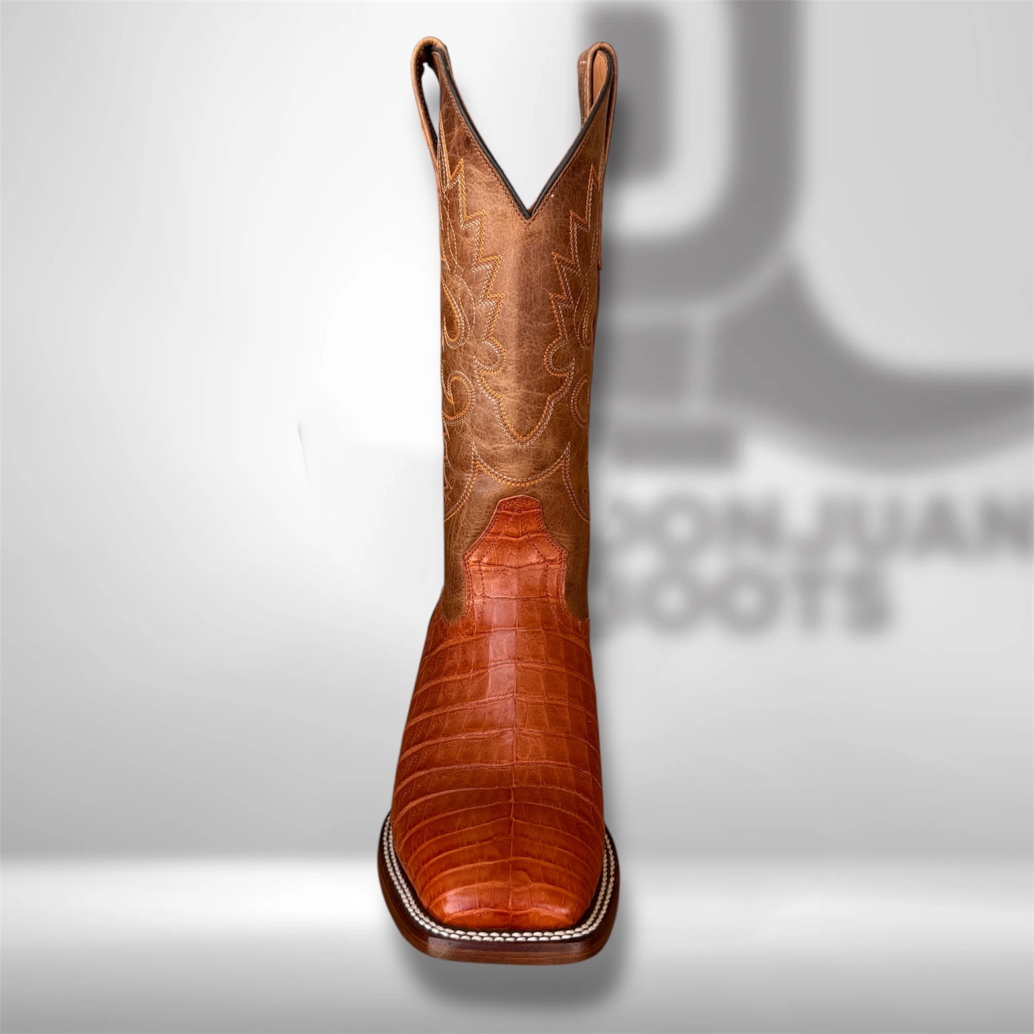 DJ2052 | Don Juan Boots Men's Caiman Belly Cognac H Toe P