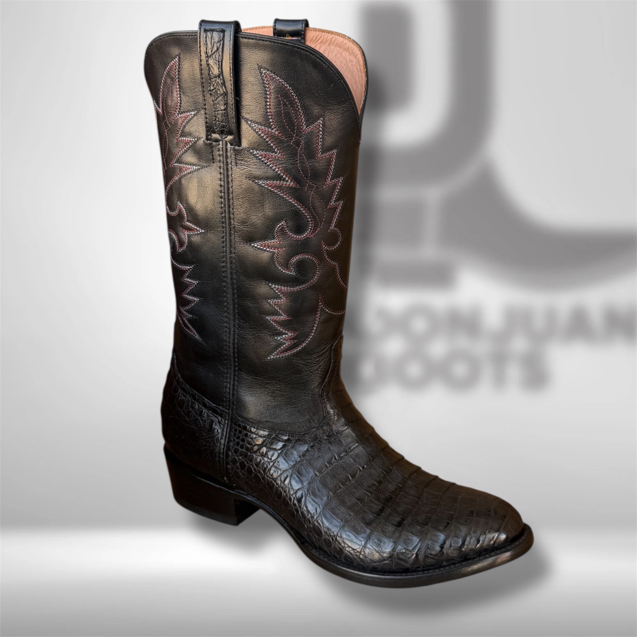 DJ2001 | Don Juan Boots Men's Caiman Belly Black R Toe