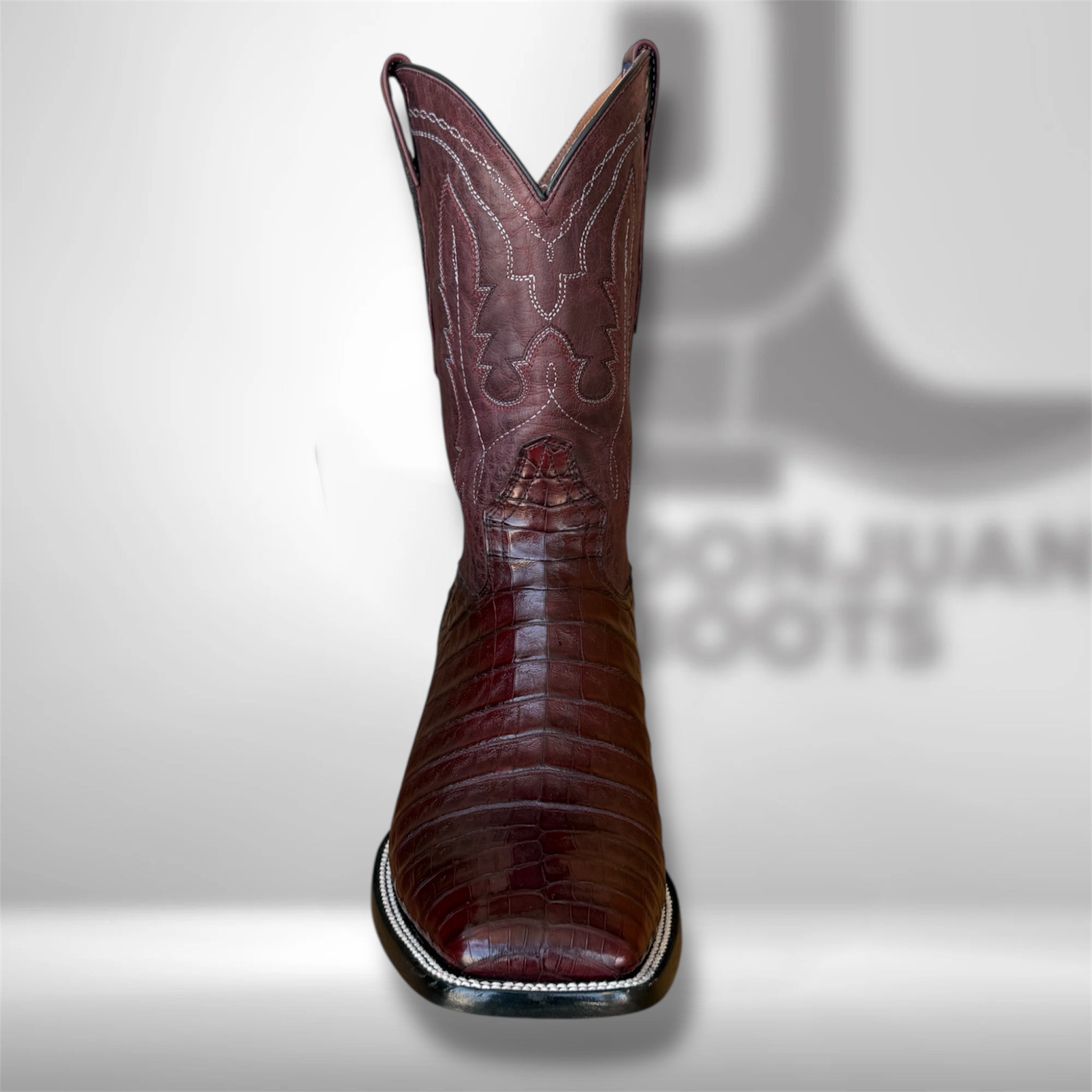 DJ2029 | Don Juan Boots Men's Caiman Belly Black Cherry H Toe