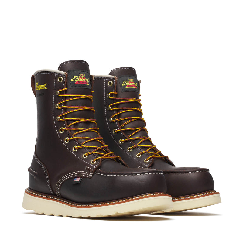804-3800 | Thorogood 1957 Series Waterproof 8" Briar Pitstop Steel Safety Toe Work Boots for Men