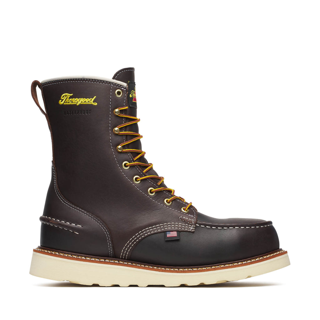 804-3800 | Thorogood 1957 Series Waterproof 8" Briar Pitstop Steel Safety Toe Work Boots for Men