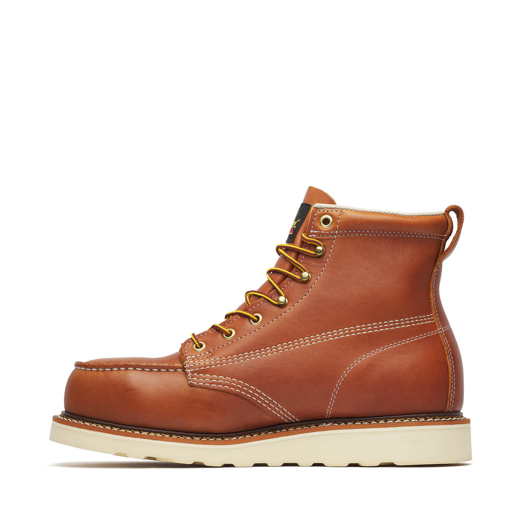 804-4200 | Thorogood American Heritage 6" Tobacco Steel Safety Toe Work Boots for Men
