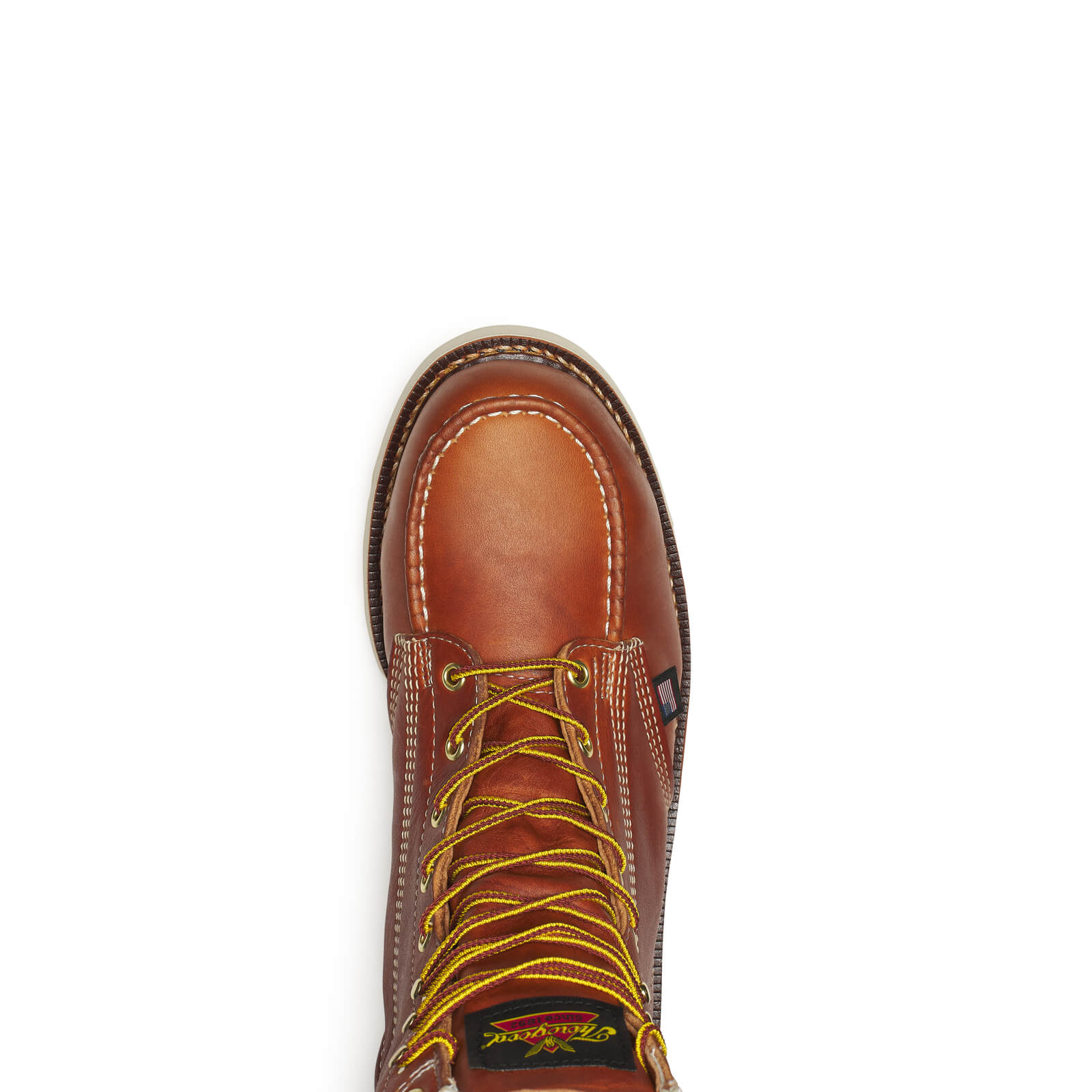 804-4208 | Thorogood American Heritage 8" Tobacco Steel Safety Toe Work Boots for Men