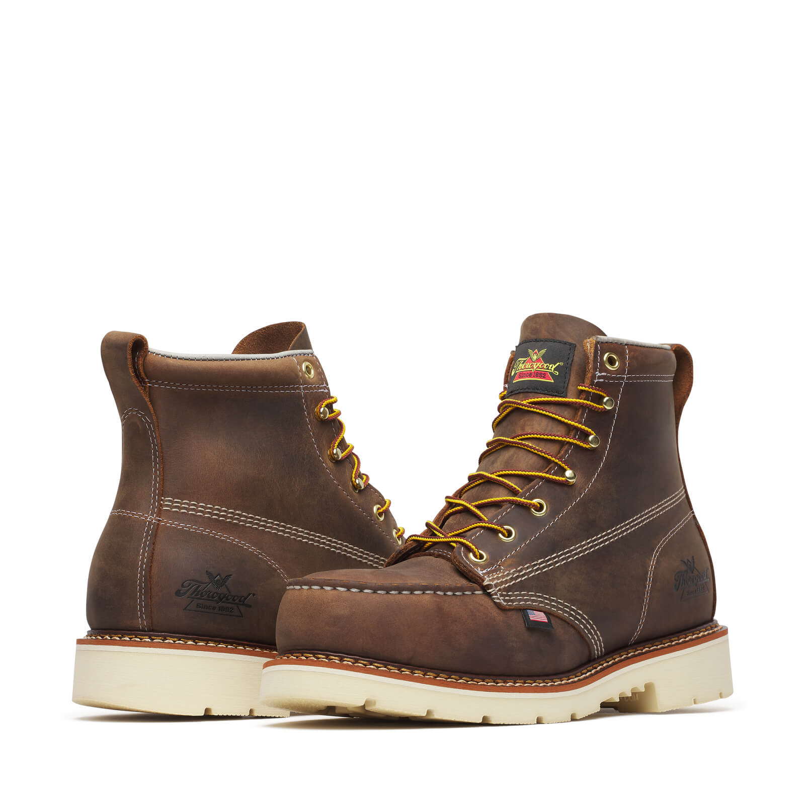 804-4375 | Thorogood American Heritage 6" Steel Safety Toe Work Boots for Men