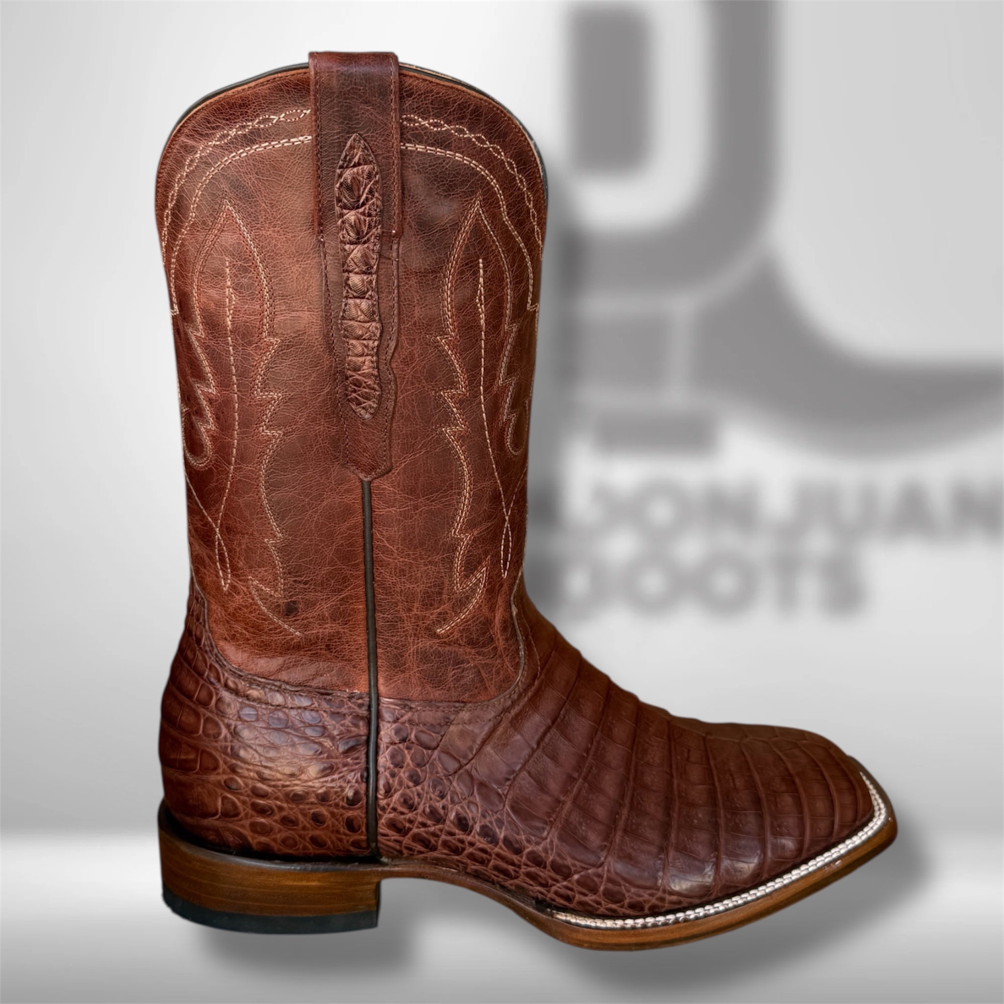 DJ2053 | Don Juan Boots Men's Caiman Belly Cigar H Toe P