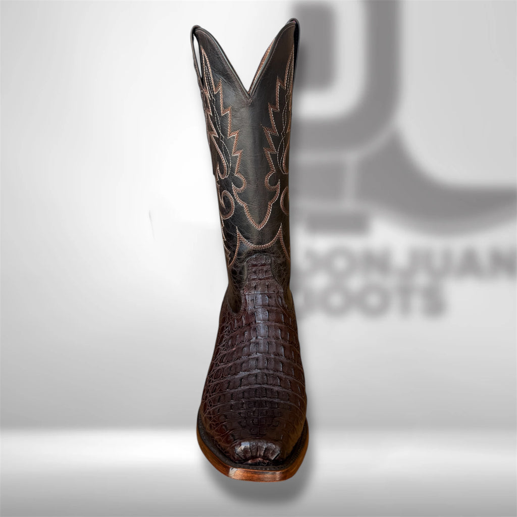 DJ2049 | Don Juan Boots Men's  Caiman Back Chocolate Diamond Toe