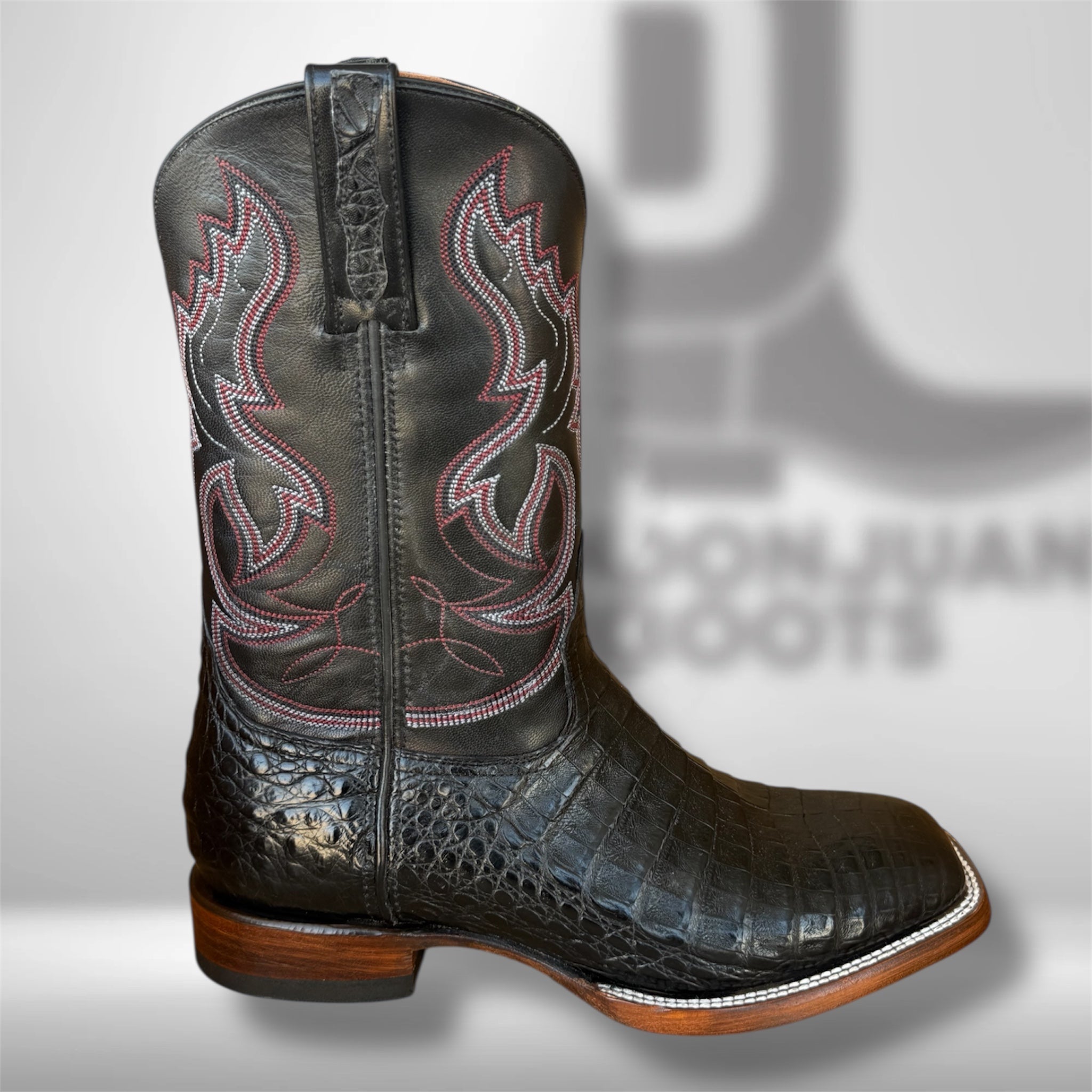 DJ2019 | Don Juan Boots Men's Caiman Belly Black H Toe P