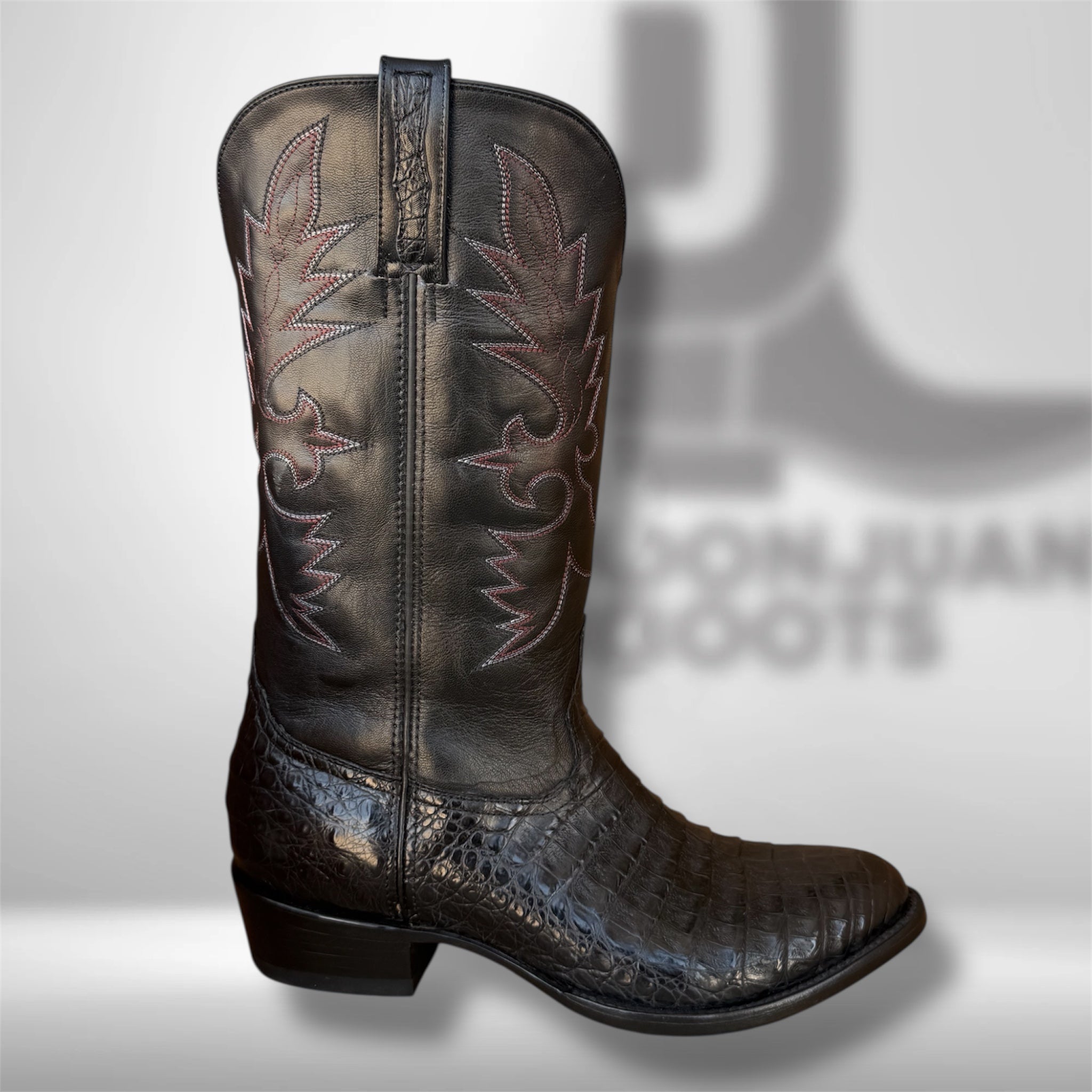 DJ2001 | Don Juan Boots Men's Caiman Belly Black R Toe