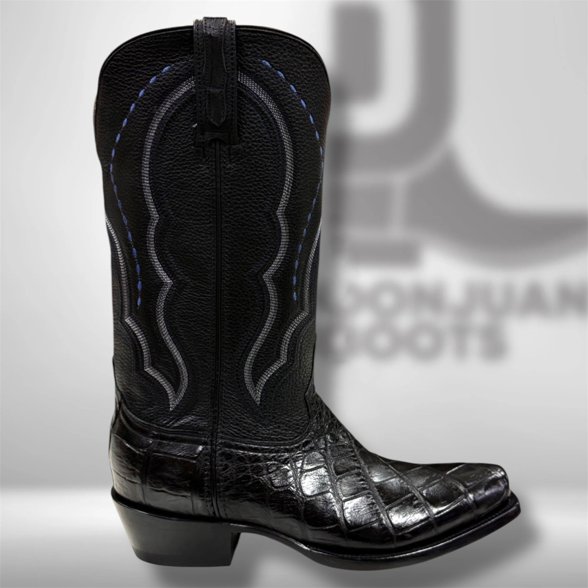 Dj9001 | American Alligator Black Diamond Toe – Don Juan Boots