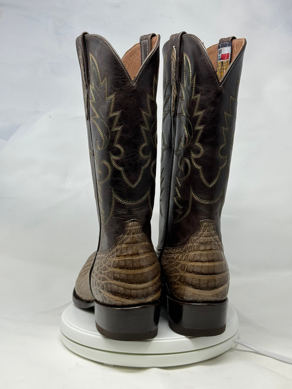 DJ2051 | Don Juan Boots Men's Caiman Belly Chocomink Diamond Toe