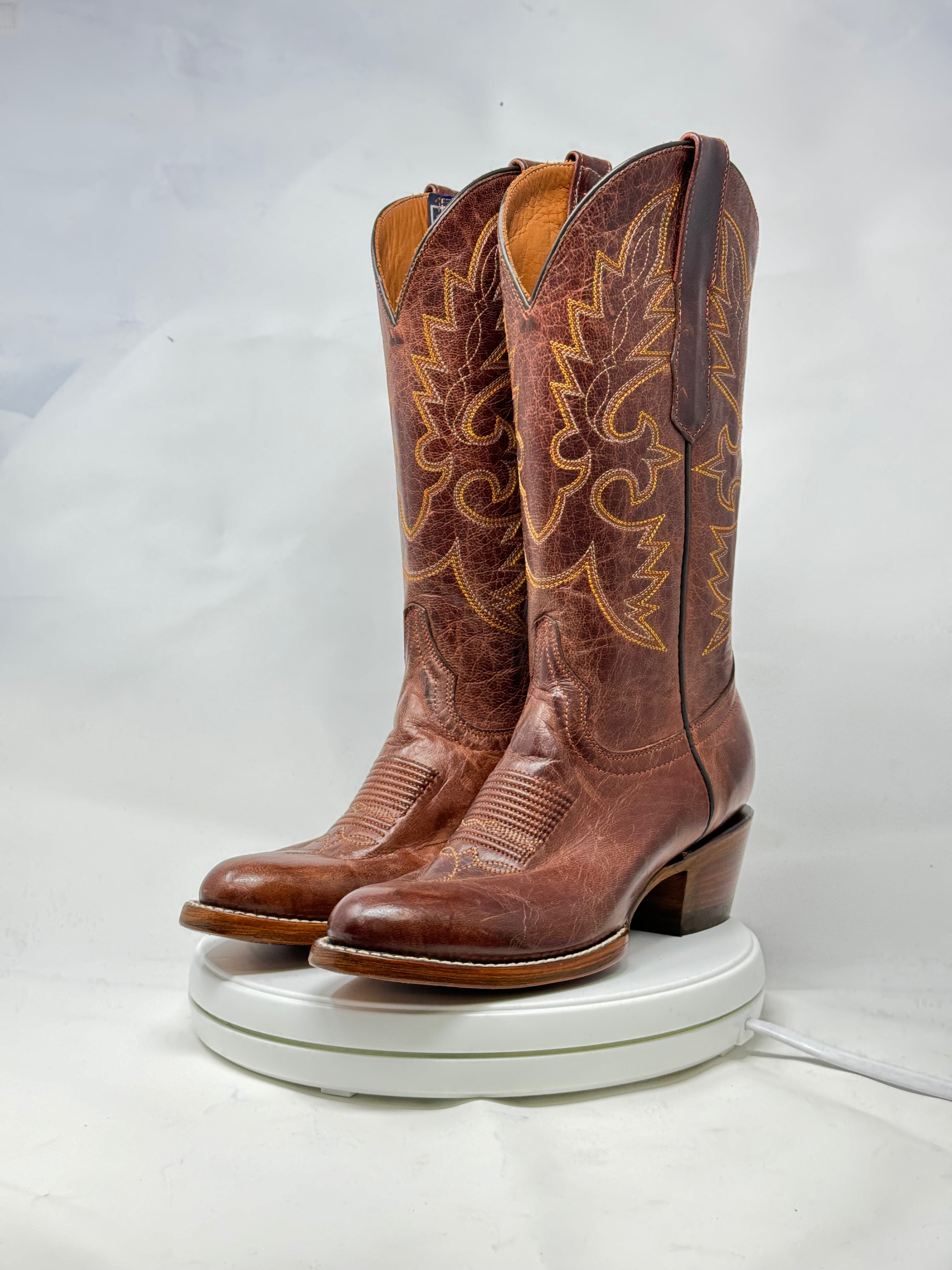 DJ1039 | Don Juan Boots Women's Mad Dog Ranch Hand Almond Rw