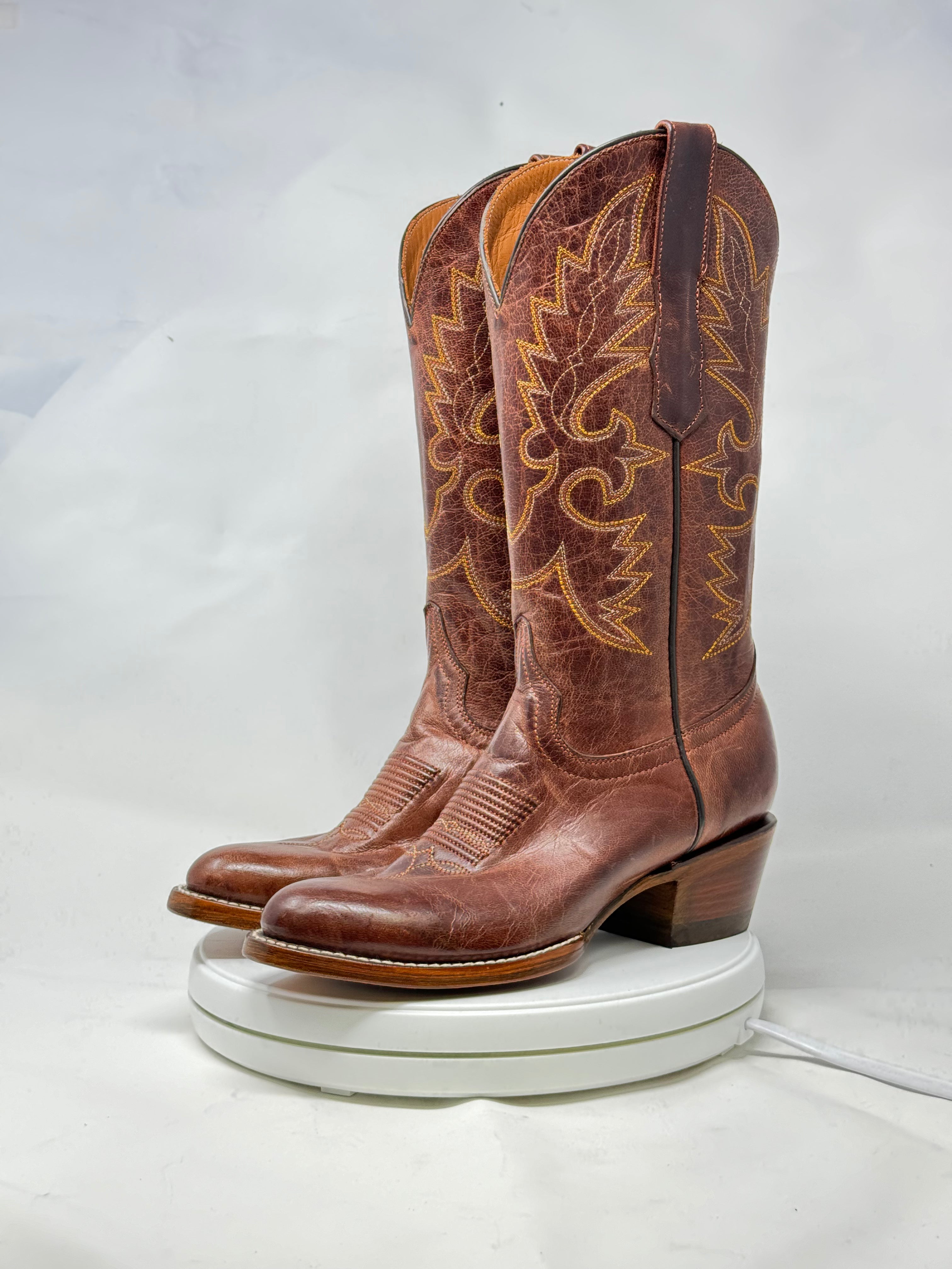 DJ1039 | Don Juan Boots Women's Mad Dog Ranch Hand Almond Rw