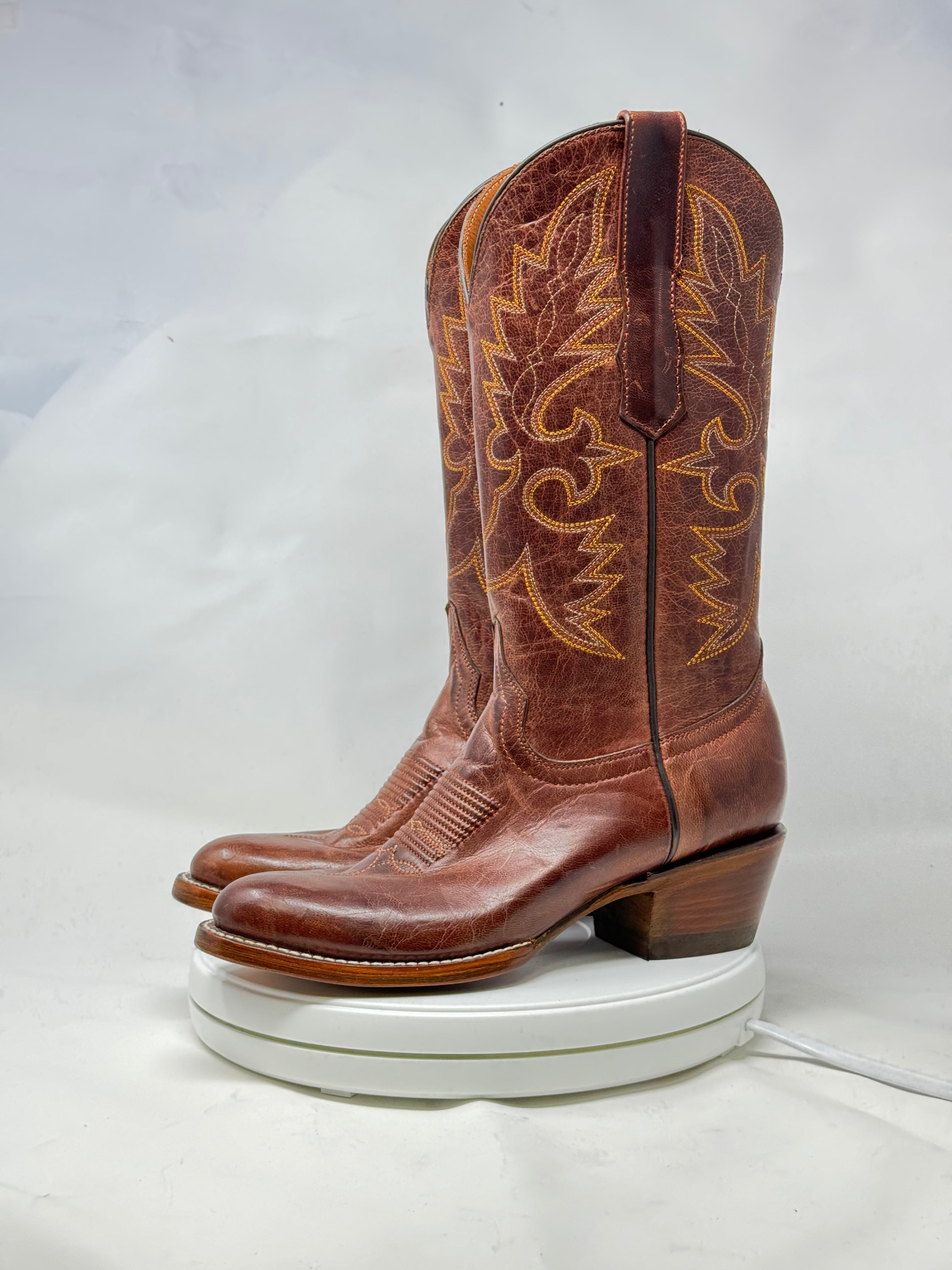 DJ1039 | Don Juan Boots Women's Mad Dog Ranch Hand Almond Rw