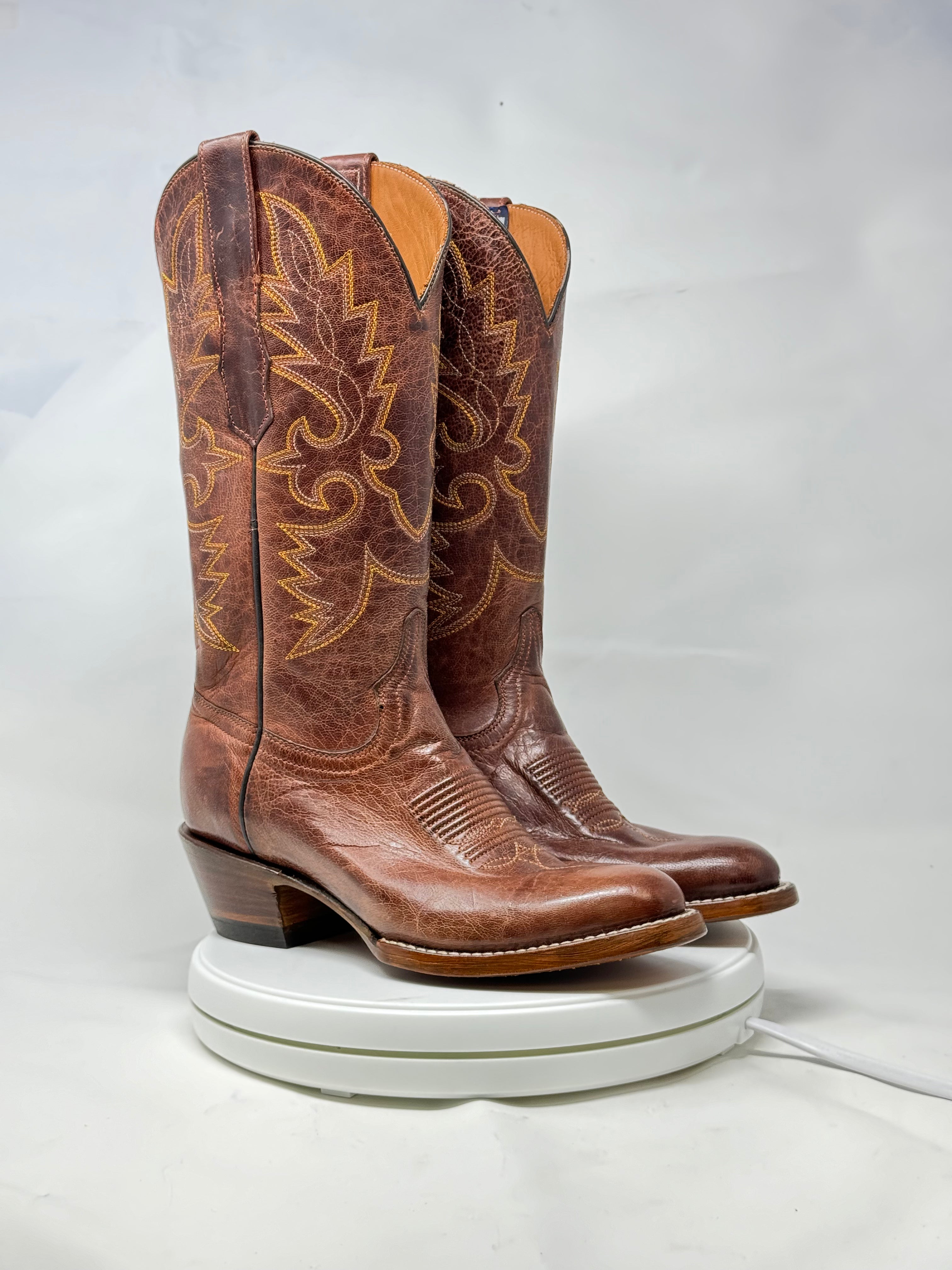 DJ1039 | Don Juan Boots Women's Mad Dog Ranch Hand Almond Rw