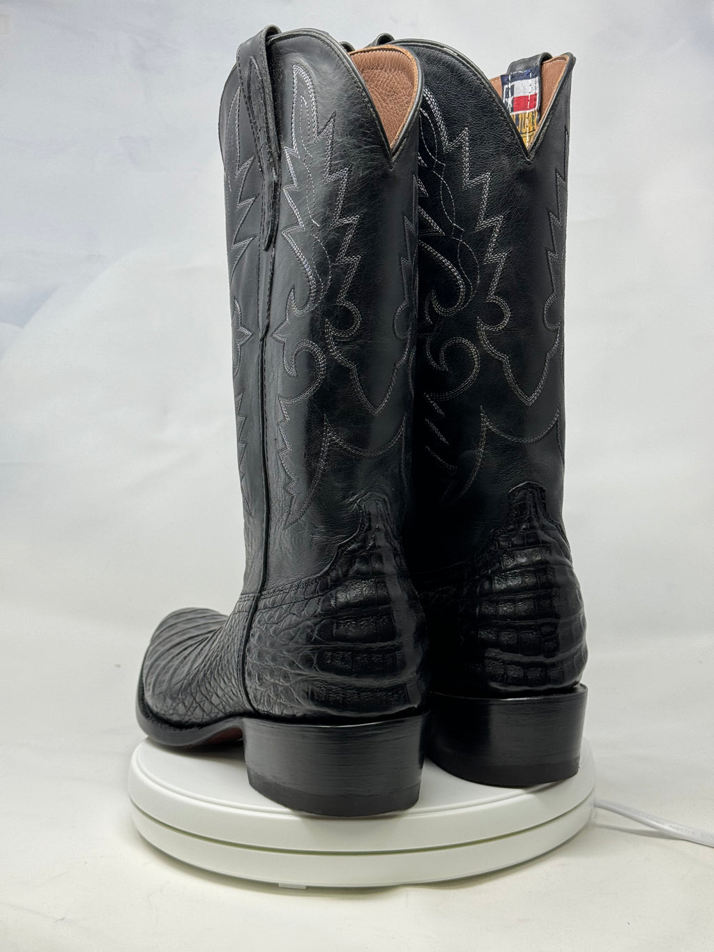DJ2018 | Don Juan Boots Men's Caiman Belly Black Diamond Toe