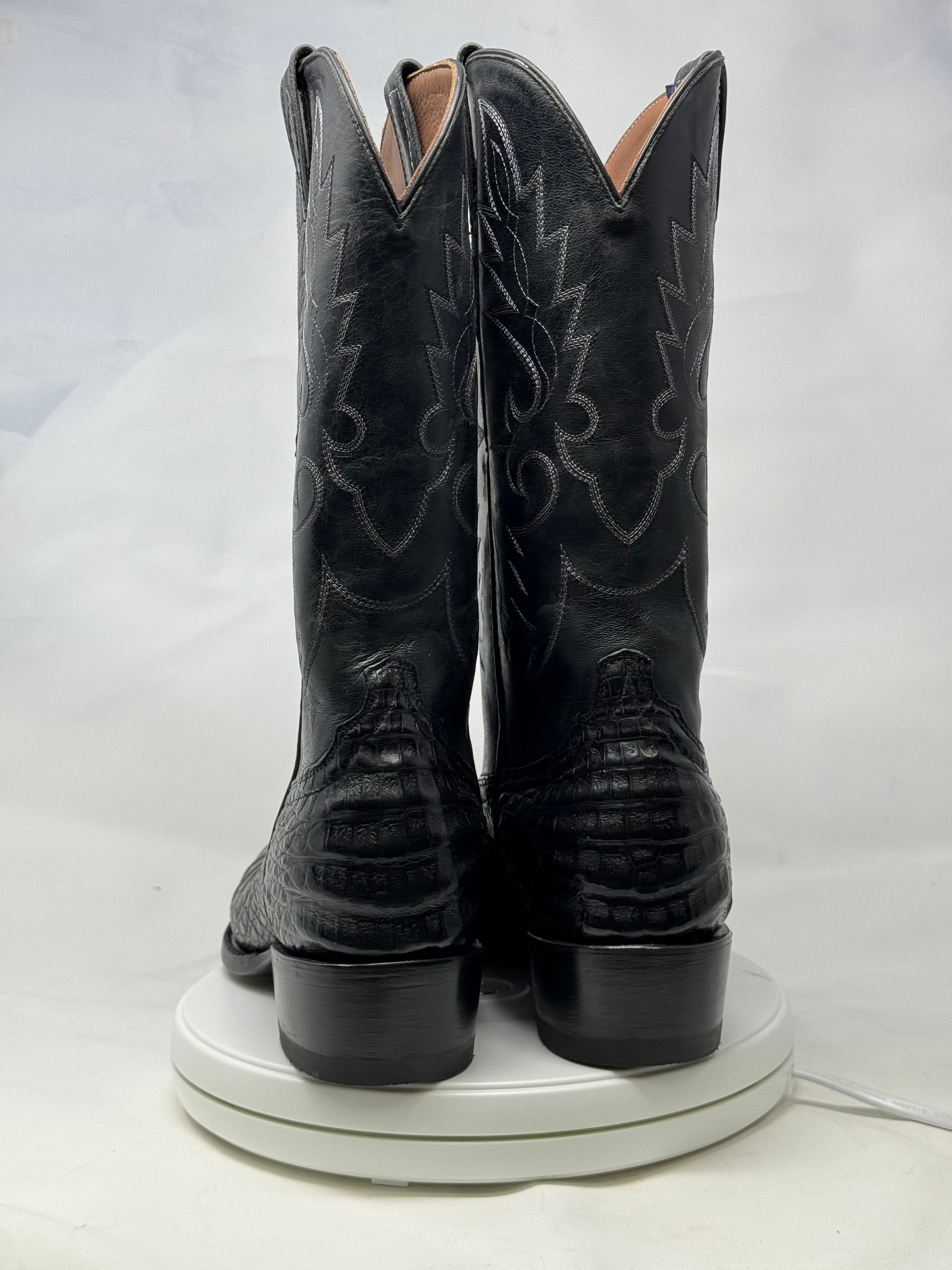 DJ2018 | Don Juan Boots Men's Caiman Belly Black Diamond Toe