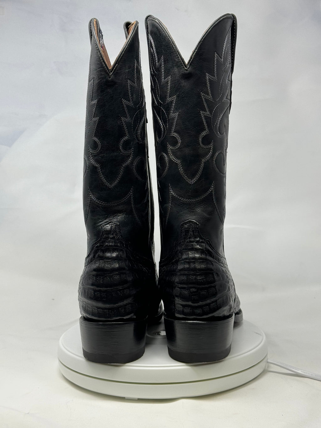 DJ2018 | Don Juan Boots Men's Caiman Belly Black Diamond Toe