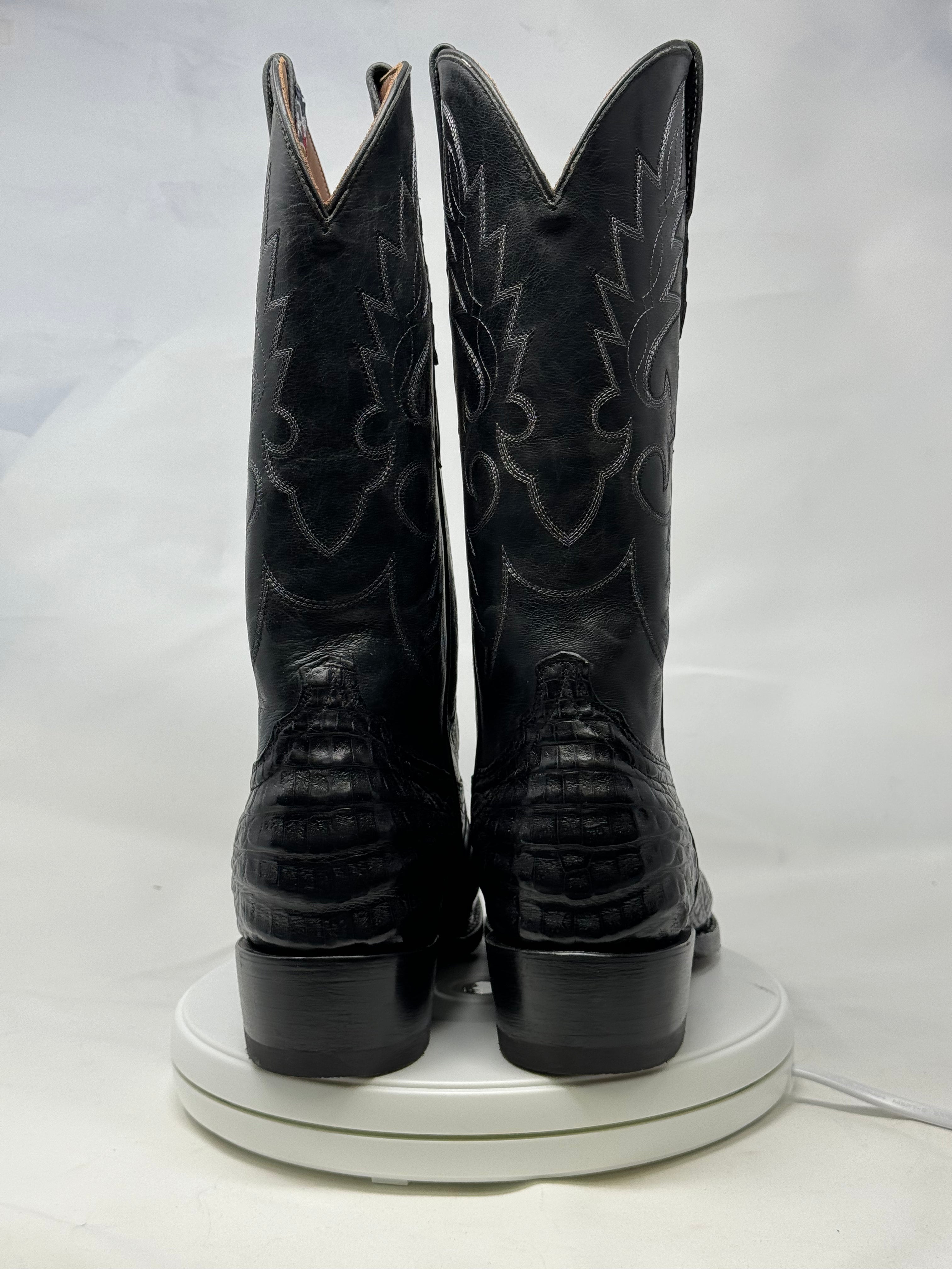 DJ2018 | Don Juan Boots Men's Caiman Belly Black Diamond Toe