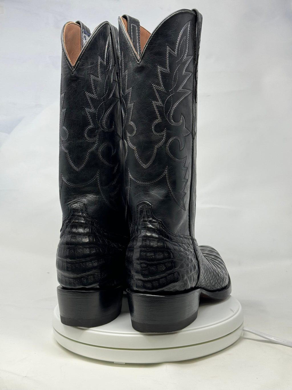 DJ2018 | Don Juan Boots Men's Caiman Belly Black Diamond Toe