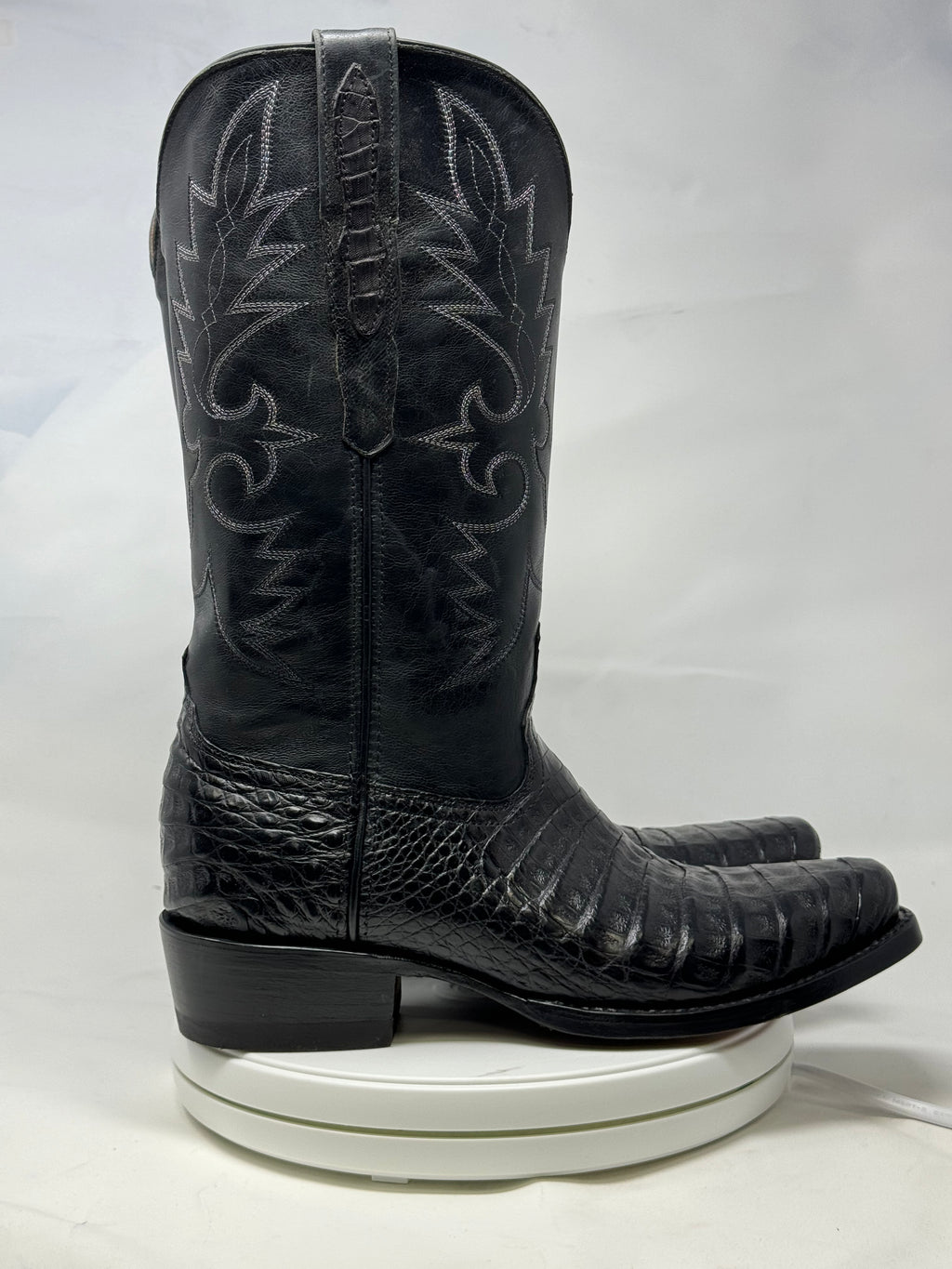 DJ2018 | Don Juan Boots Men's Caiman Belly Black Diamond Toe