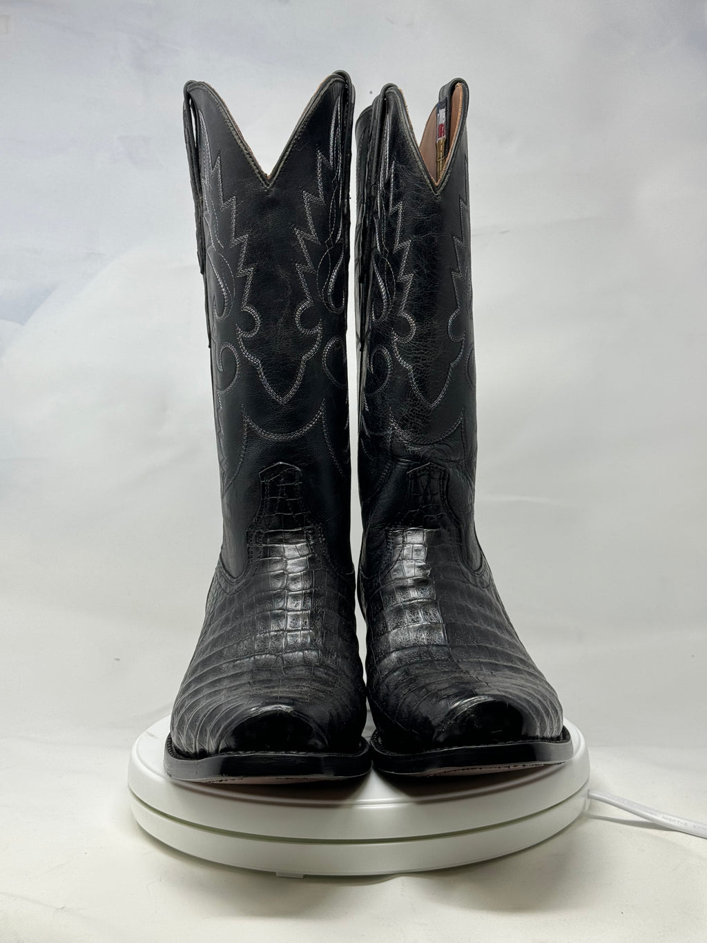 DJ2018 | Don Juan Boots Men's Caiman Belly Black Diamond Toe