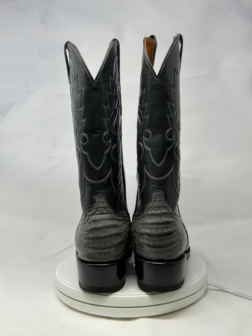 DJ2064 | Don Juan Boots Men's Caiman Belly Dark Grey Diamond