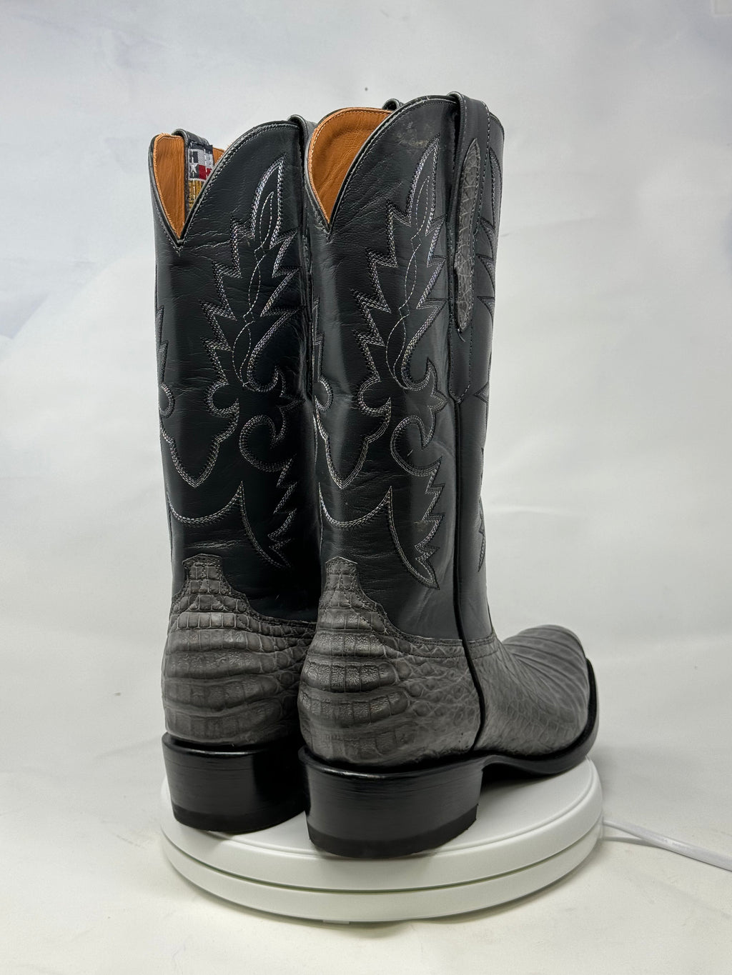 DJ2064 | Don Juan Boots Men's Caiman Belly Dark Grey Diamond