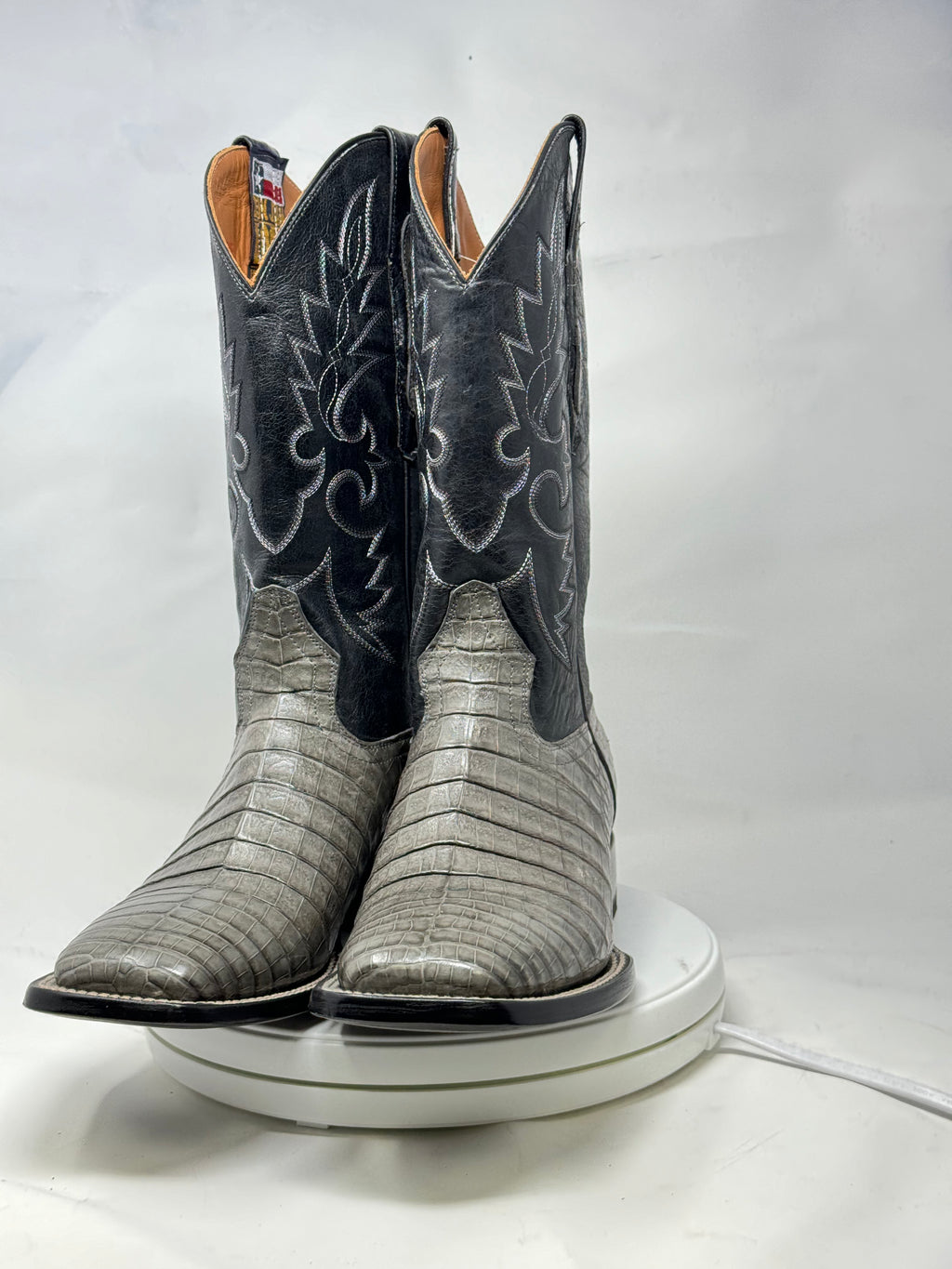 DJ2041 | Don Juan Boots Men's Caiman Belly Dark Grey H Toe