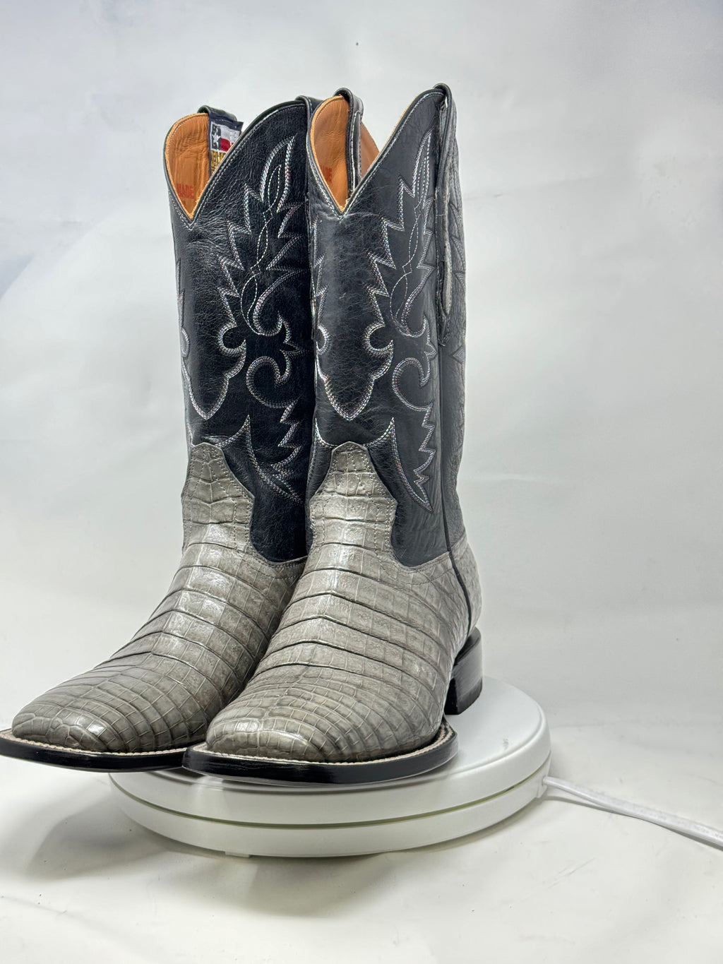 DJ2041 | Don Juan Boots Men's Caiman Belly Dark Grey H Toe