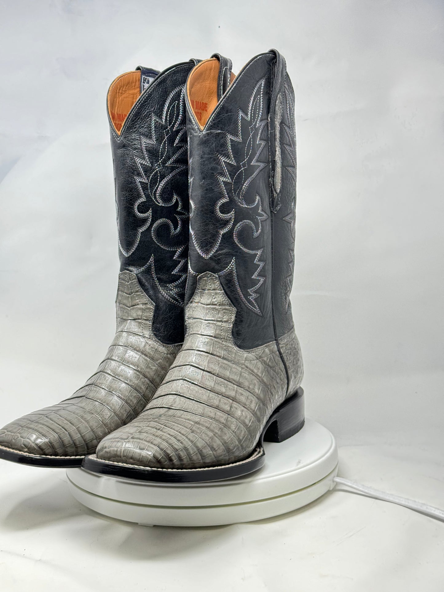 DJ2041 | Don Juan Boots Men's Caiman Belly Dark Grey H Toe