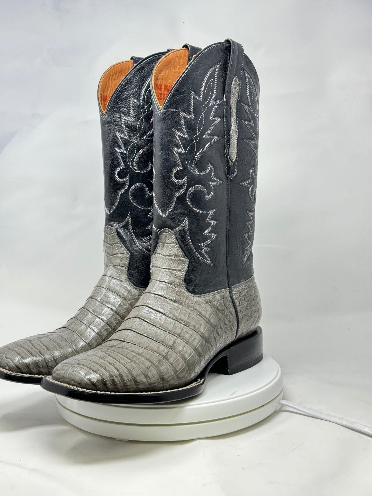 DJ2041 | Don Juan Boots Men's Caiman Belly Dark Grey H Toe