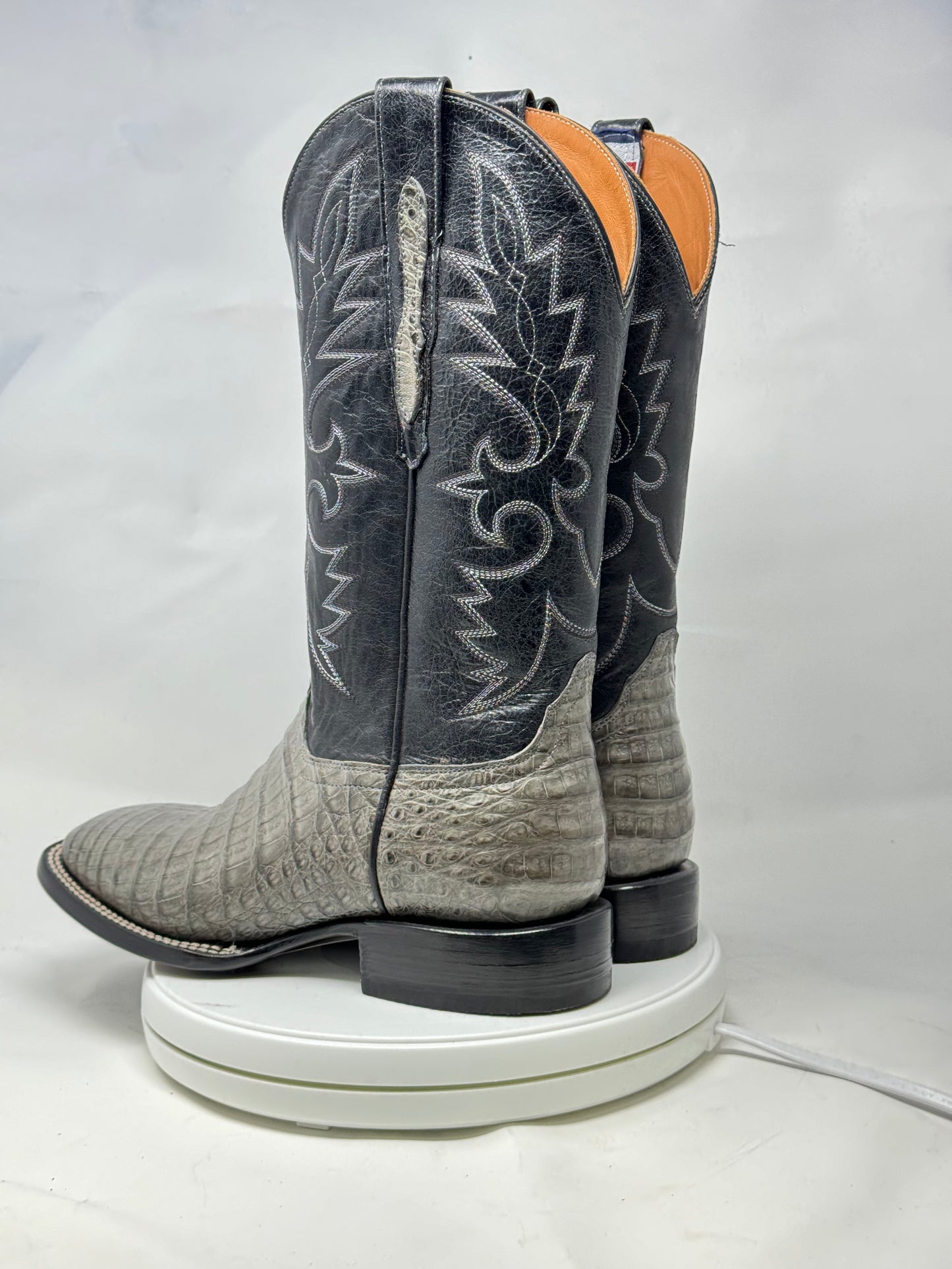 DJ2041 | Don Juan Boots Men's Caiman Belly Dark Grey H Toe