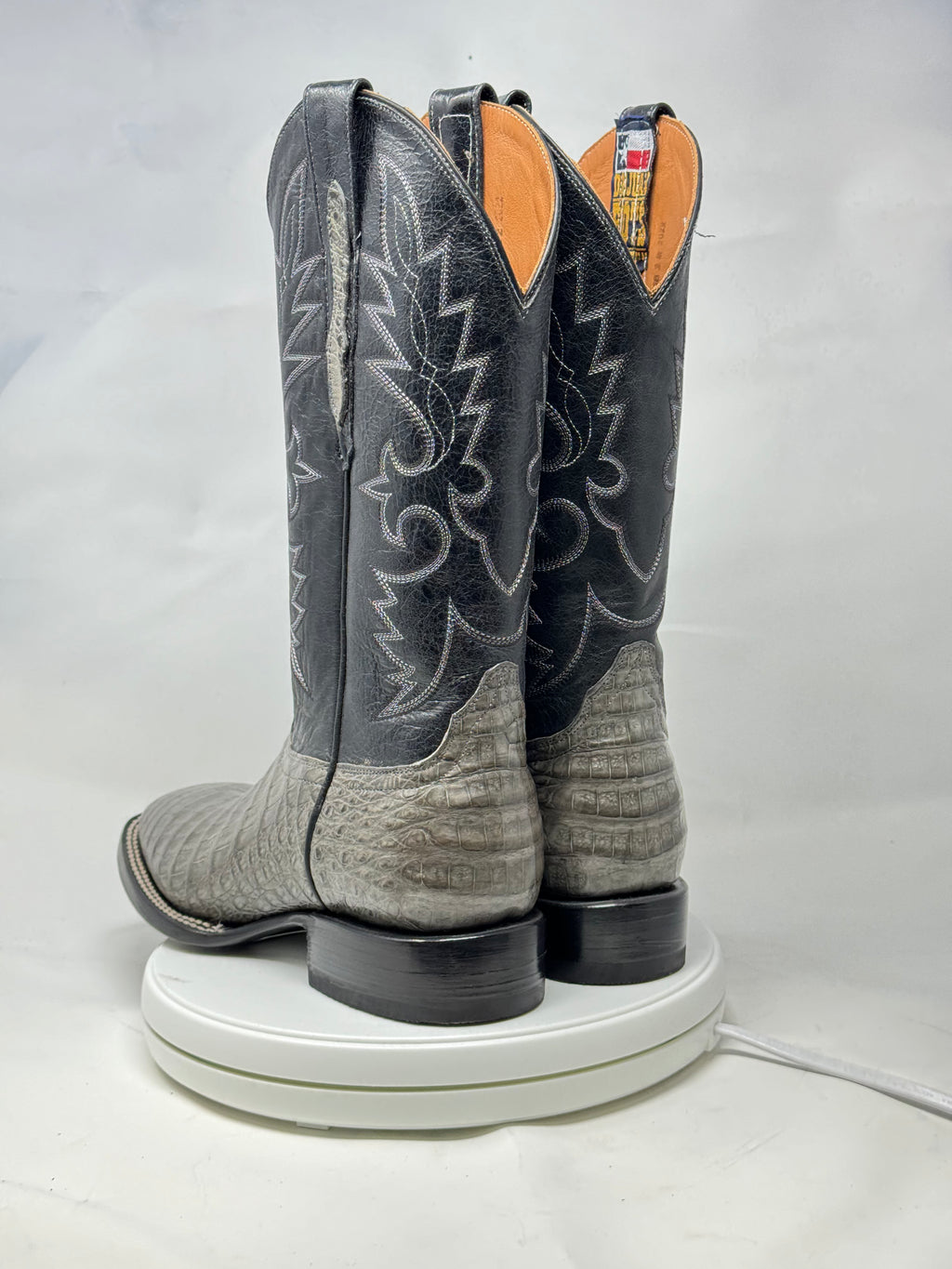 DJ2041 | Don Juan Boots Men's Caiman Belly Dark Grey H Toe