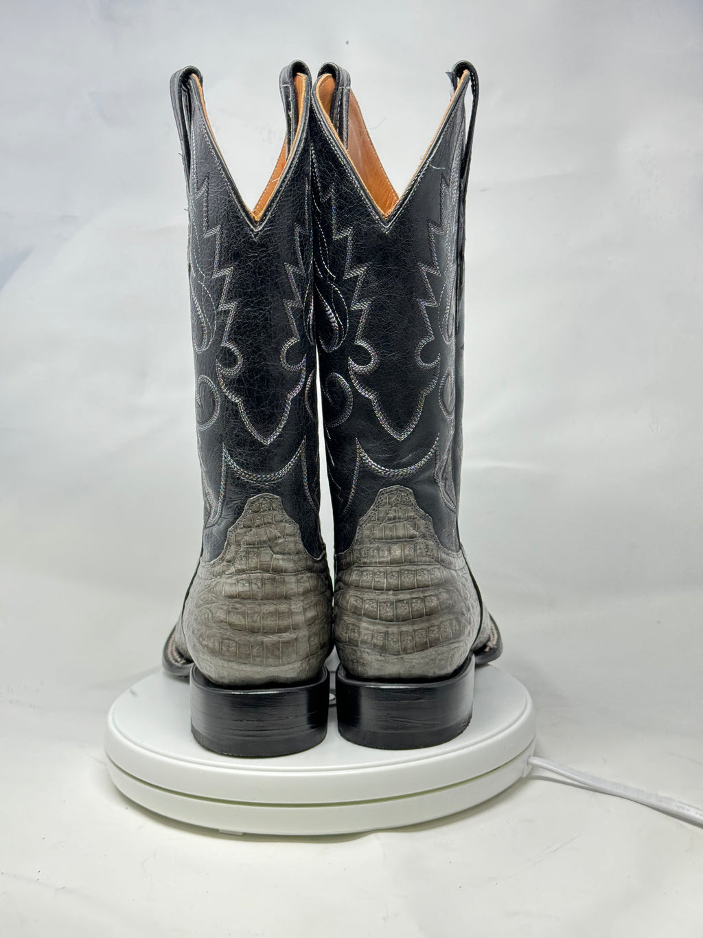 DJ2041 | Don Juan Boots Men's Caiman Belly Dark Grey H Toe
