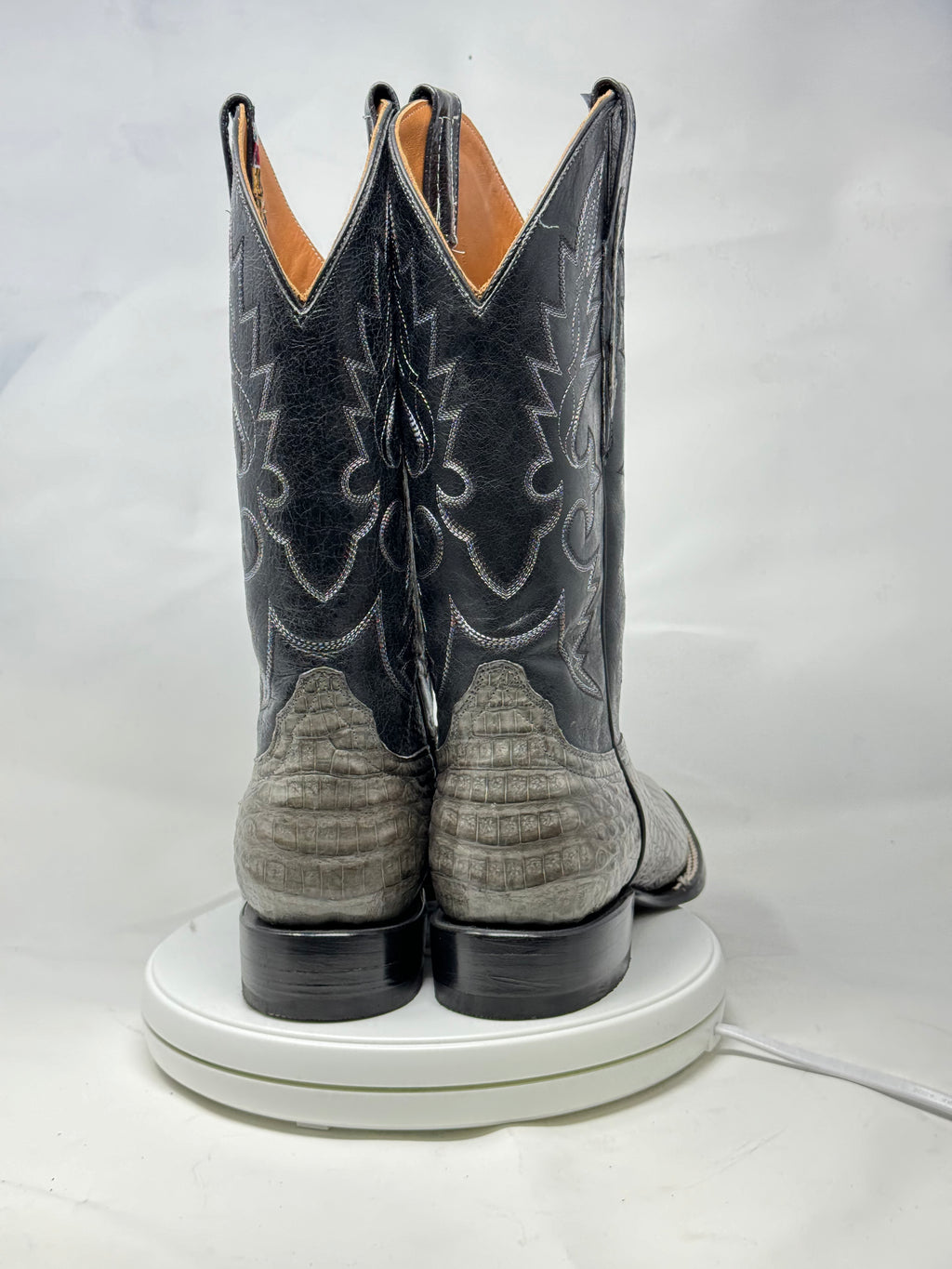 DJ2041 | Don Juan Boots Men's Caiman Belly Dark Grey H Toe