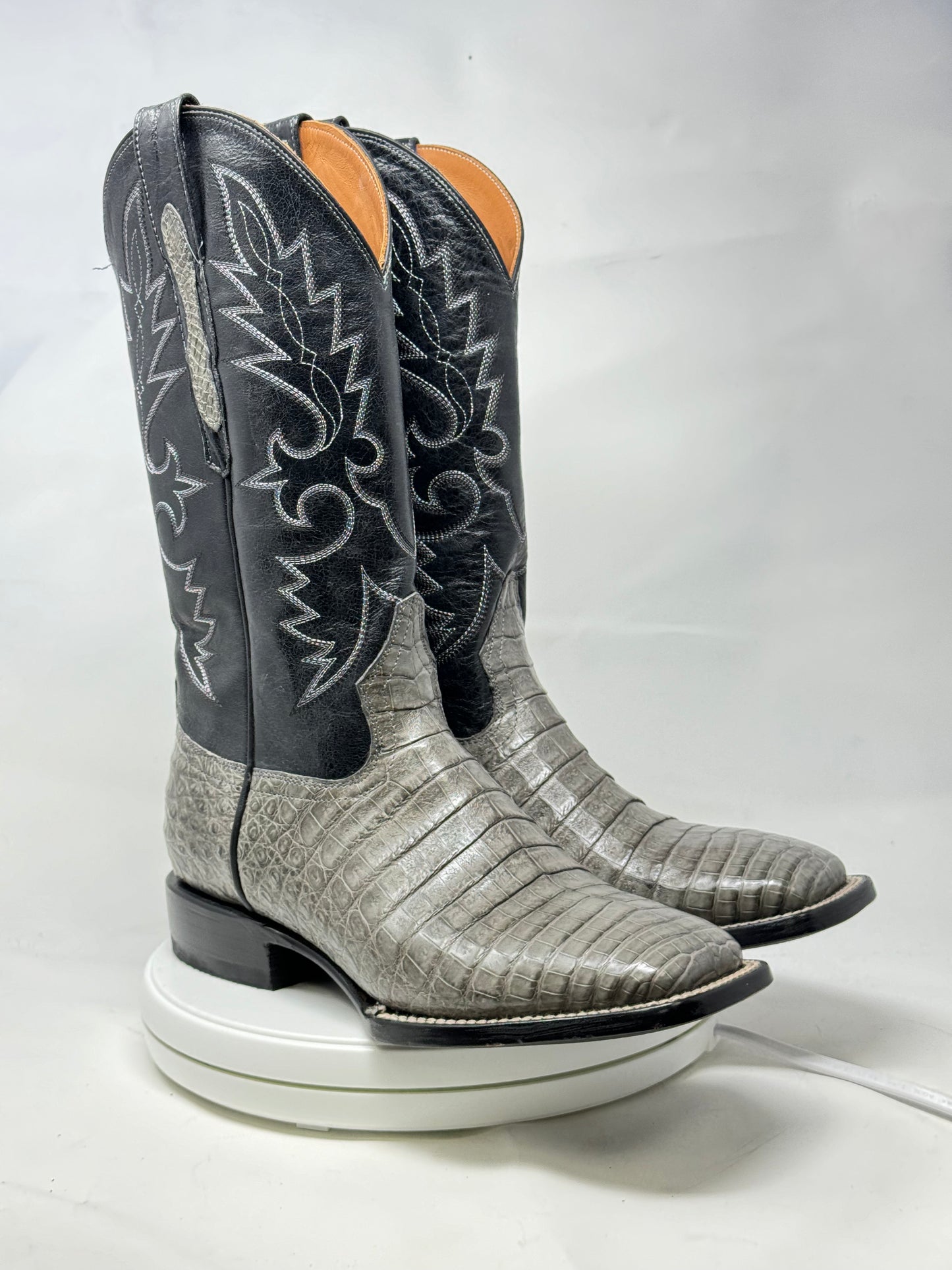 DJ2041 | Don Juan Boots Men's Caiman Belly Dark Grey H Toe